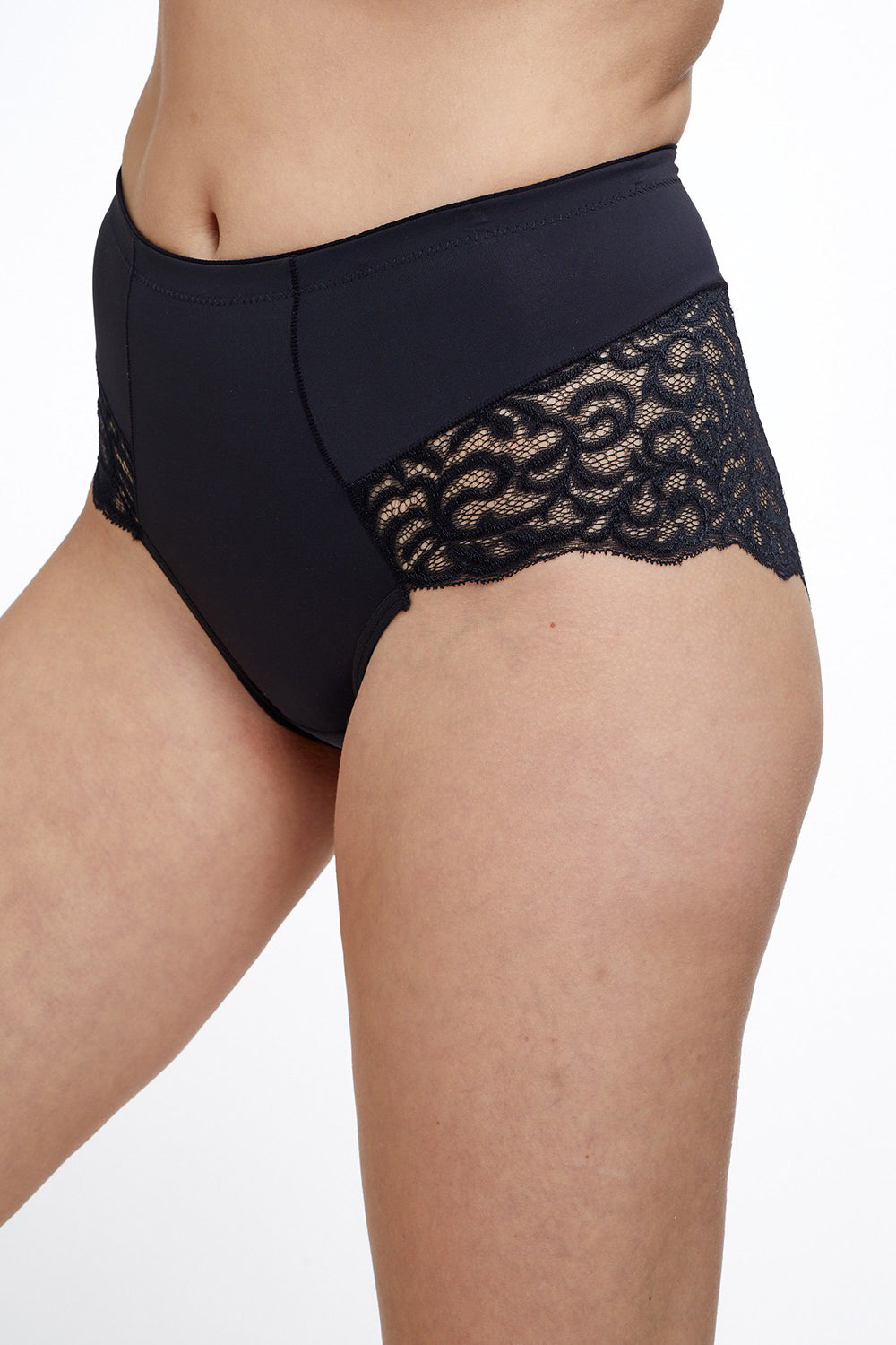 Brief micro with lace תחתון מקסי משולב תחרה