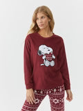 פיג`מה סנופי עם לב מיקרופליז