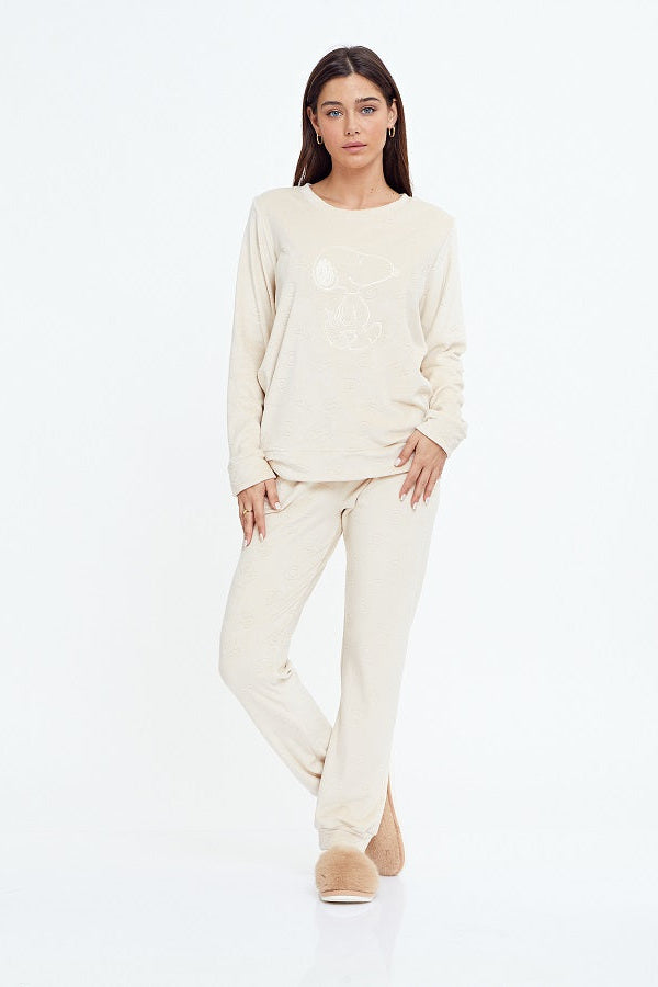 פיג'מת קטיפה סנופי