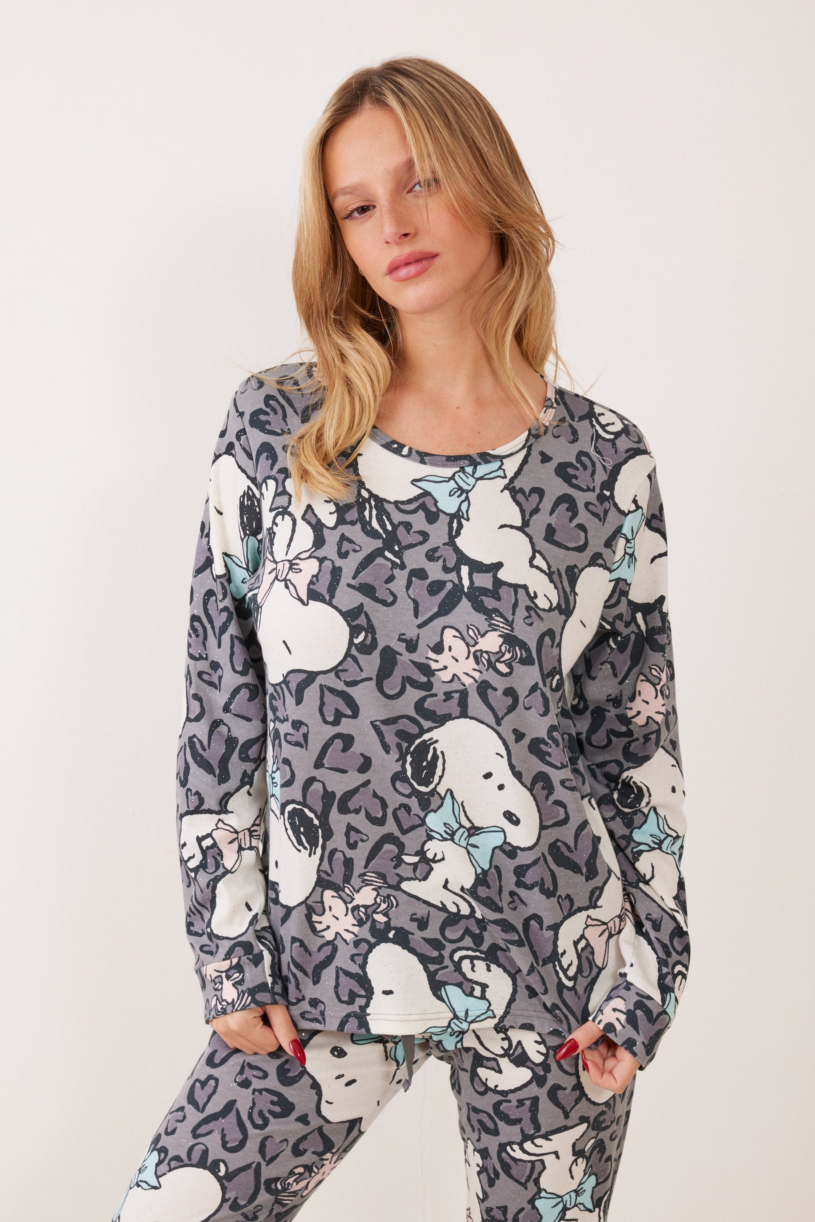 פיג'מת סנופי אינטרלוק