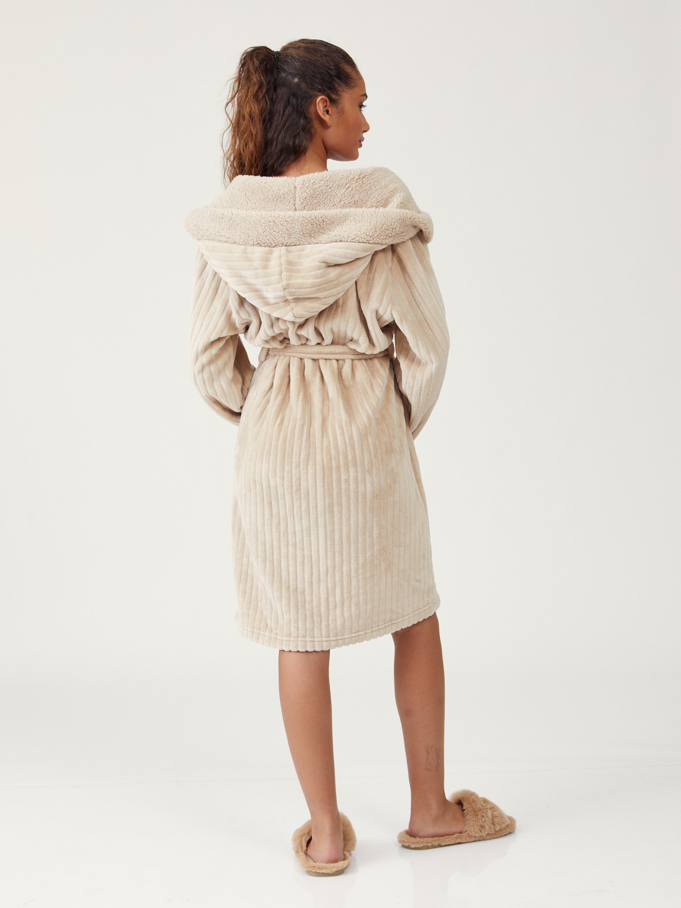 חלוק בית פלאפי טקסטורת פסים