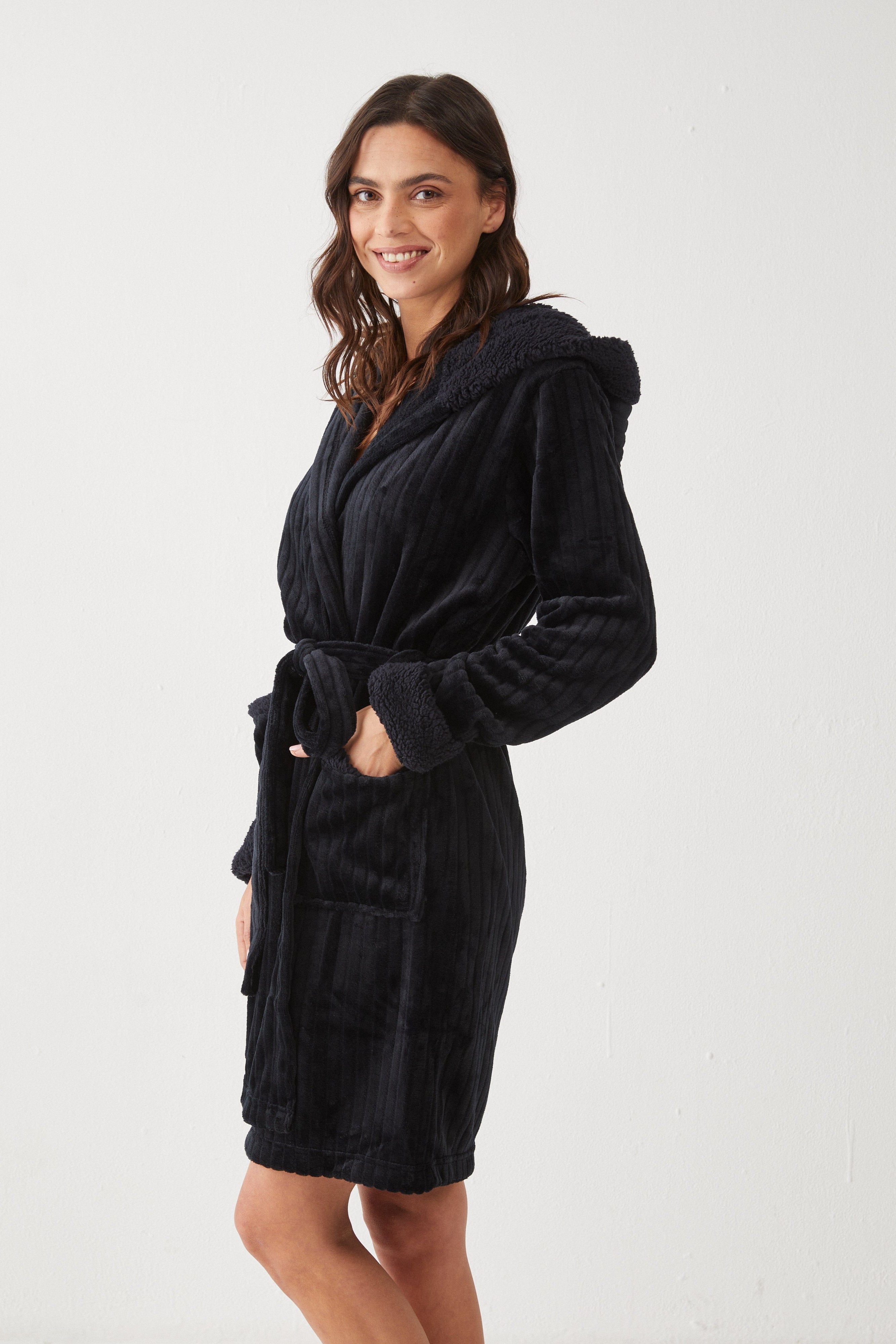 חלוק בית פלאפי טקסטורת פסים