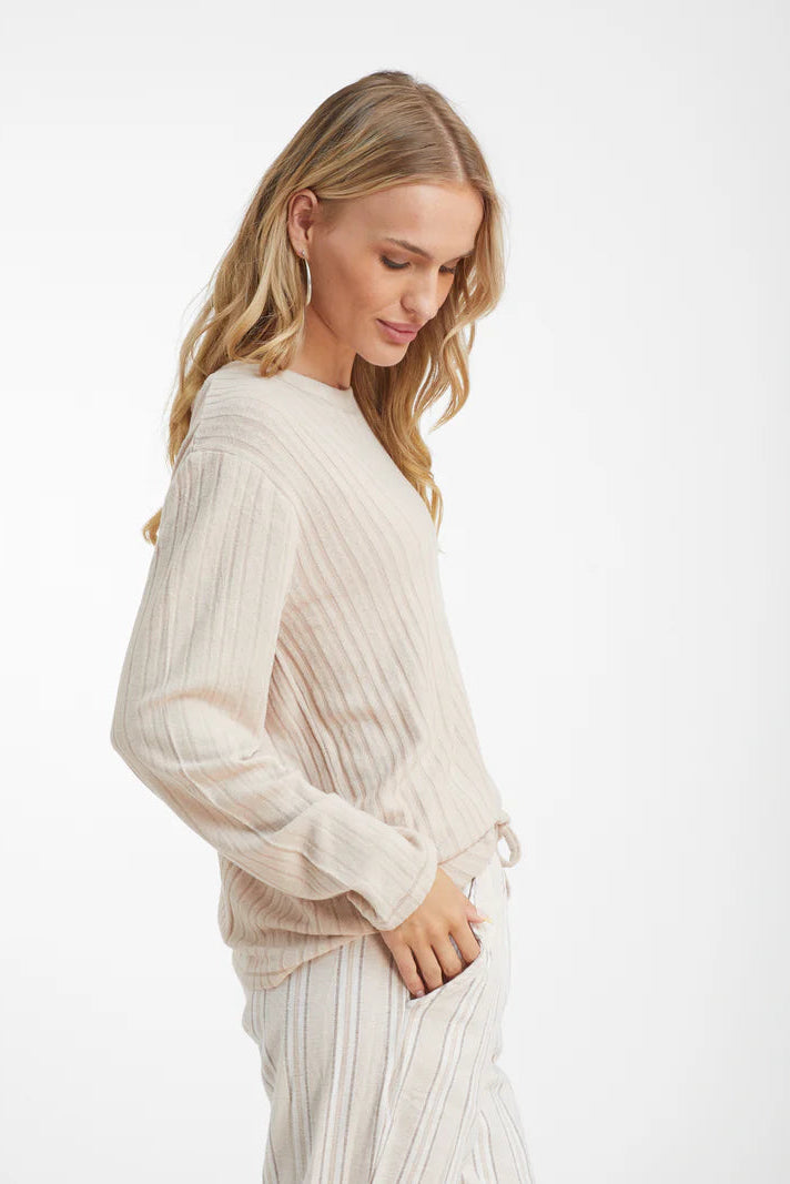 Rib viscose checks פיג'מת ריב פלנל