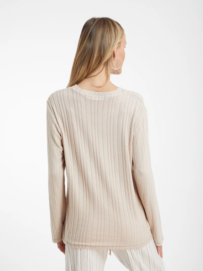 Rib viscose checks פיג'מת ריב פלנל