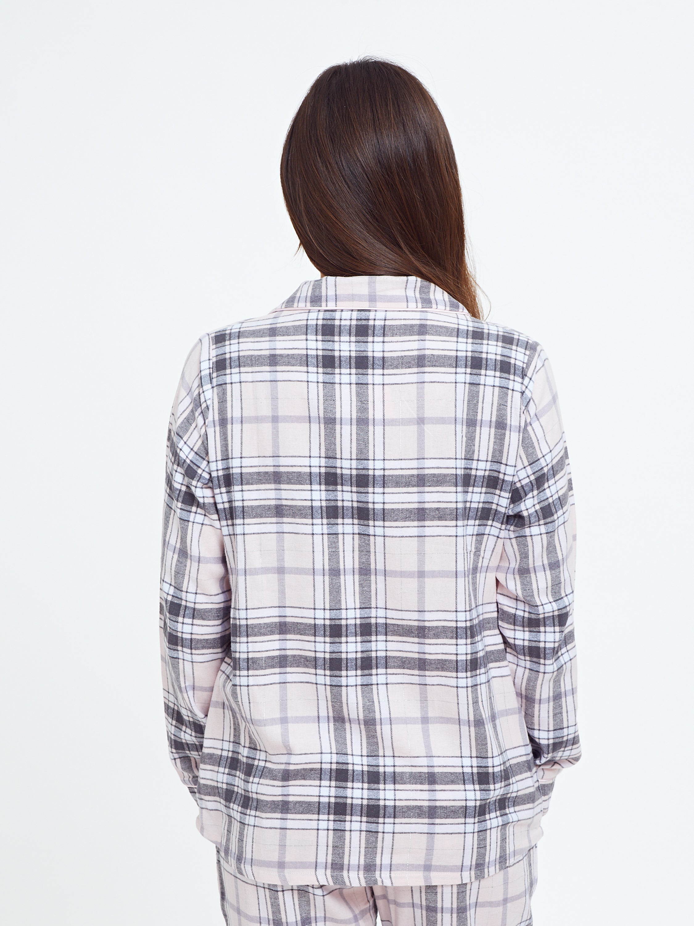 פיג'מה מכופתרת משבצות