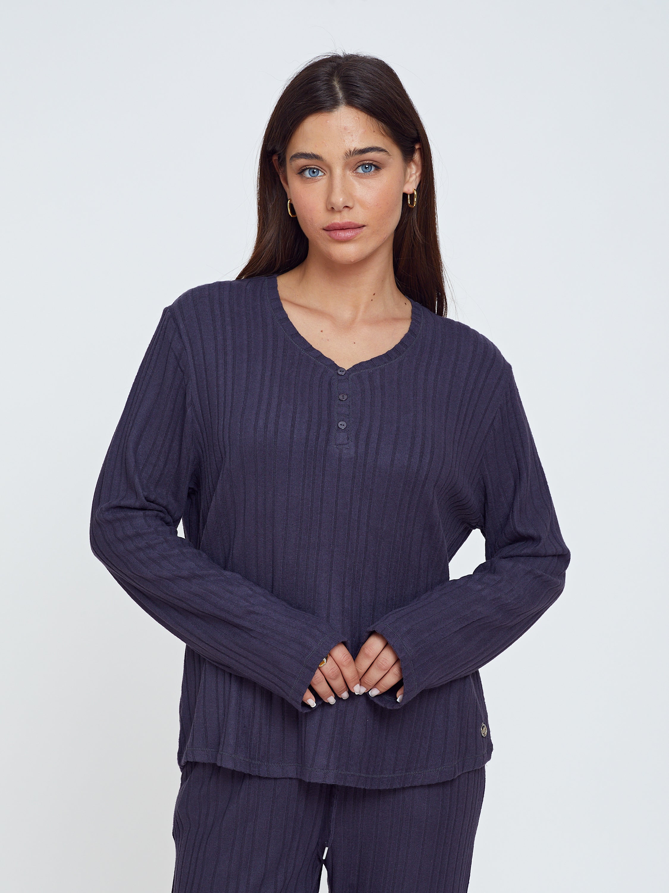 פיג'מה קלאסית ריב ויסקוזה