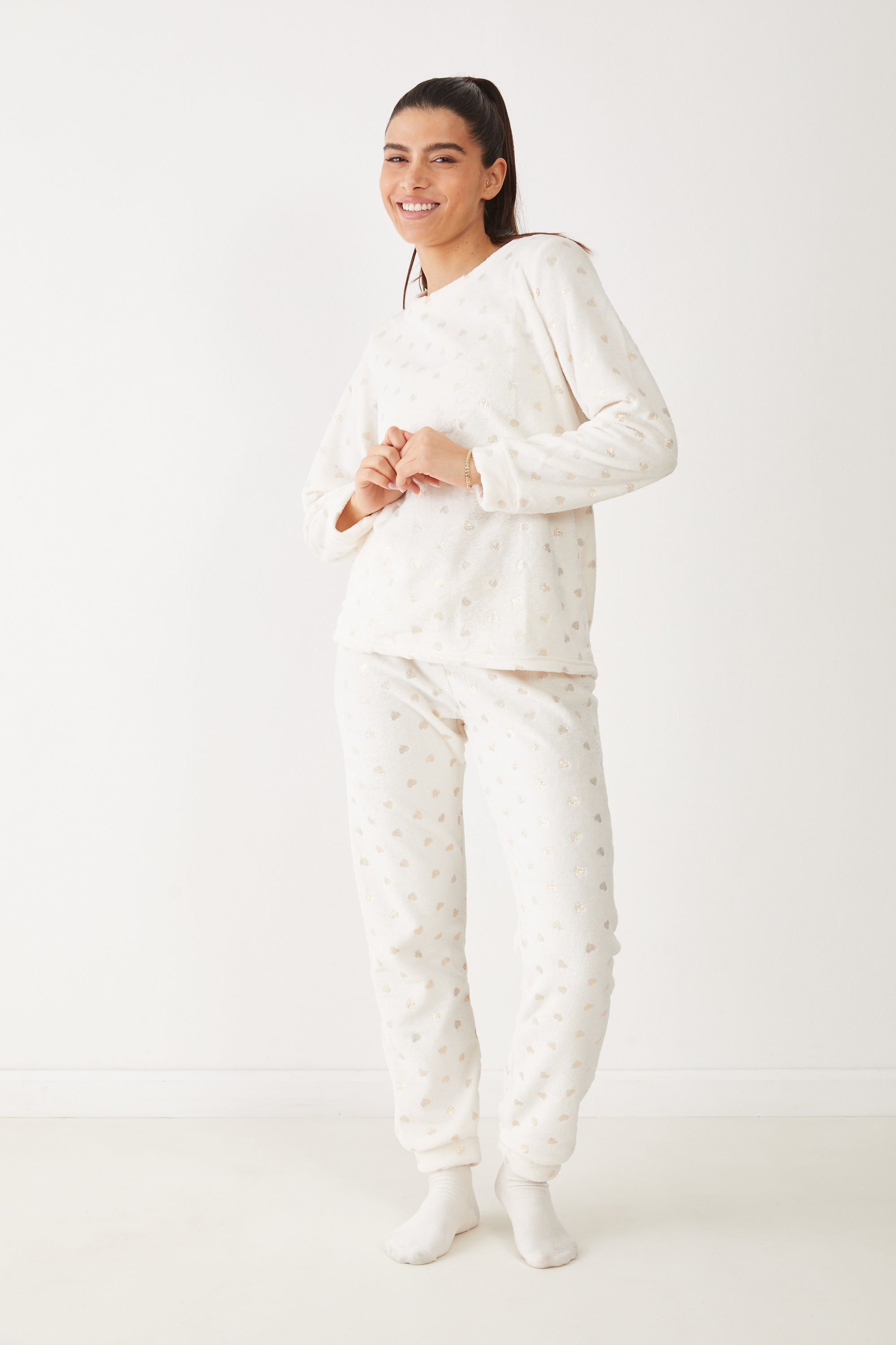 פיג'מת לבבות נצנצים פלאפי