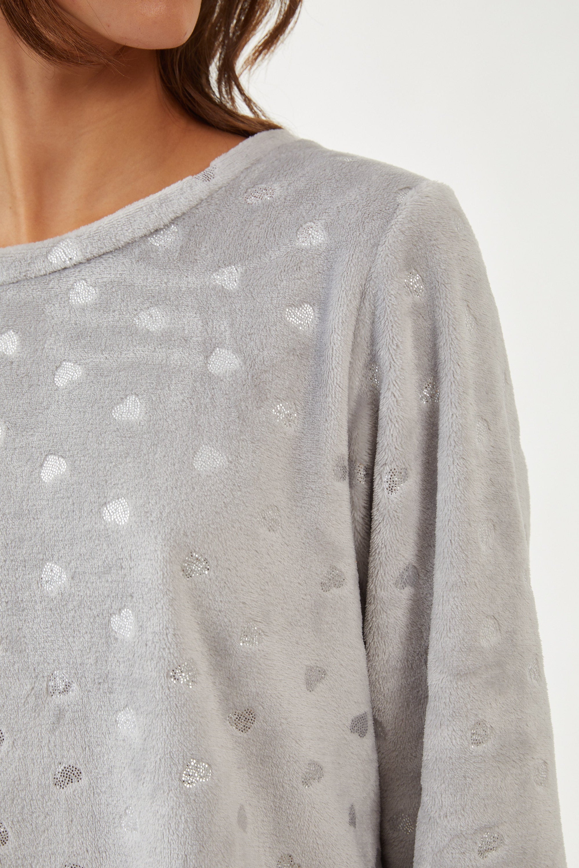 פיג'מת לבבות נצנצים פלאפי