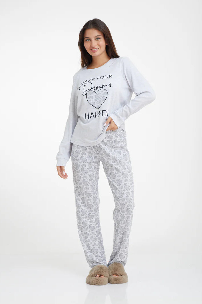 סט פיג'מת אינטרלוק פייזלי
