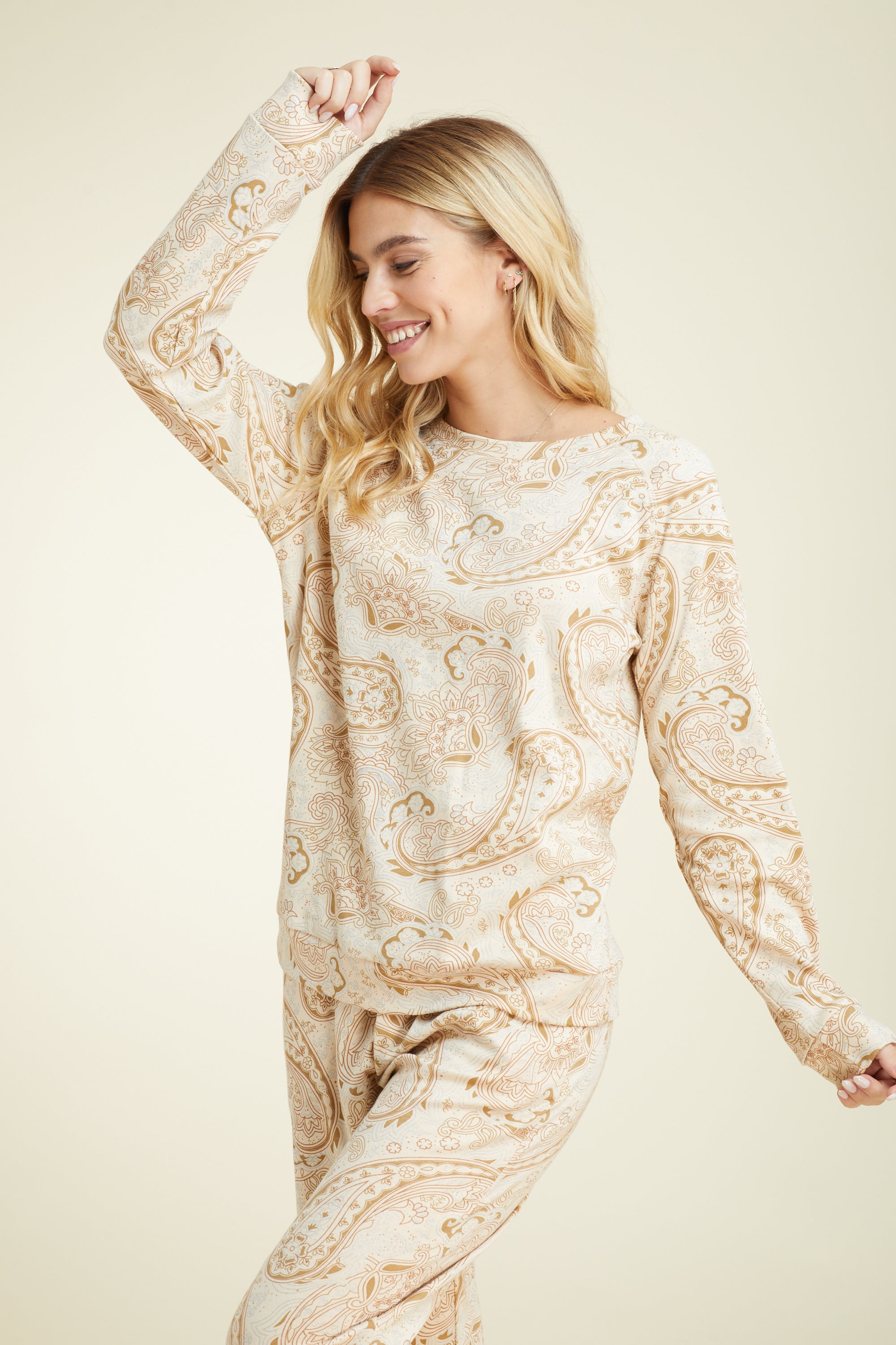 Interlock 100% cotton סט פיג'מה חורף