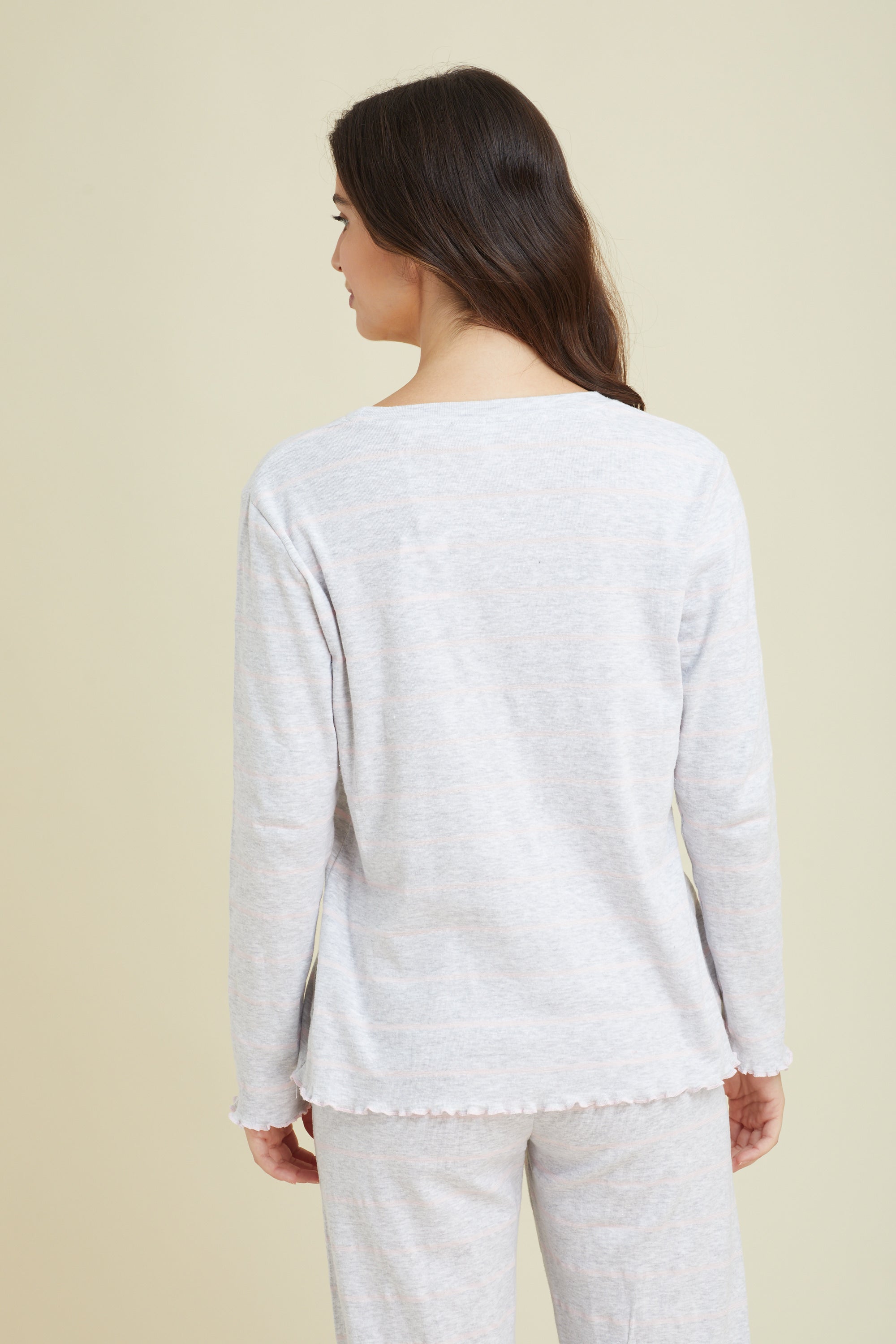 Rib Cotton סט פיג'מה כותנה