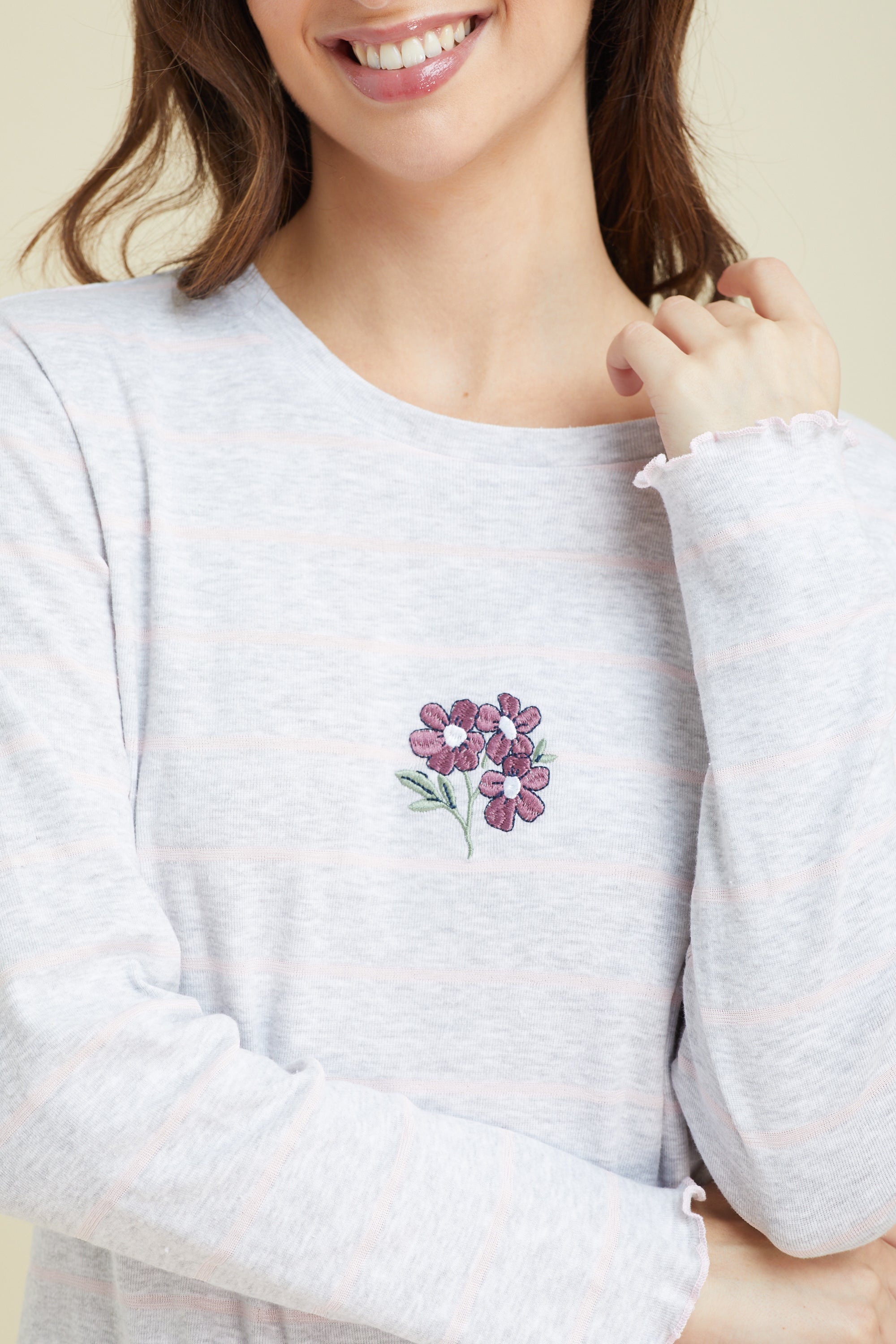 Rib Cotton סט פיג'מה כותנה