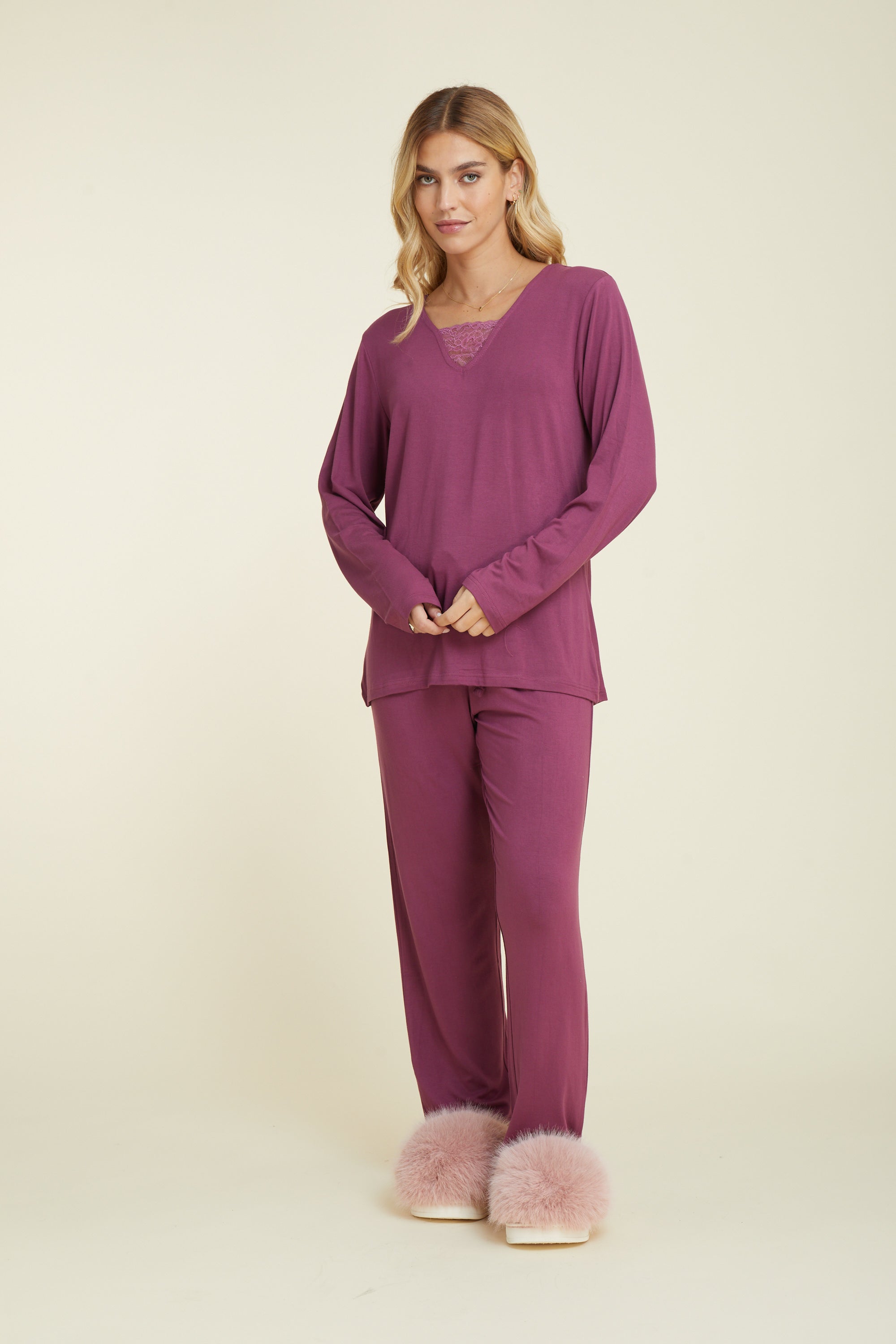 Viscose סט פיג'מה ויסקוזה