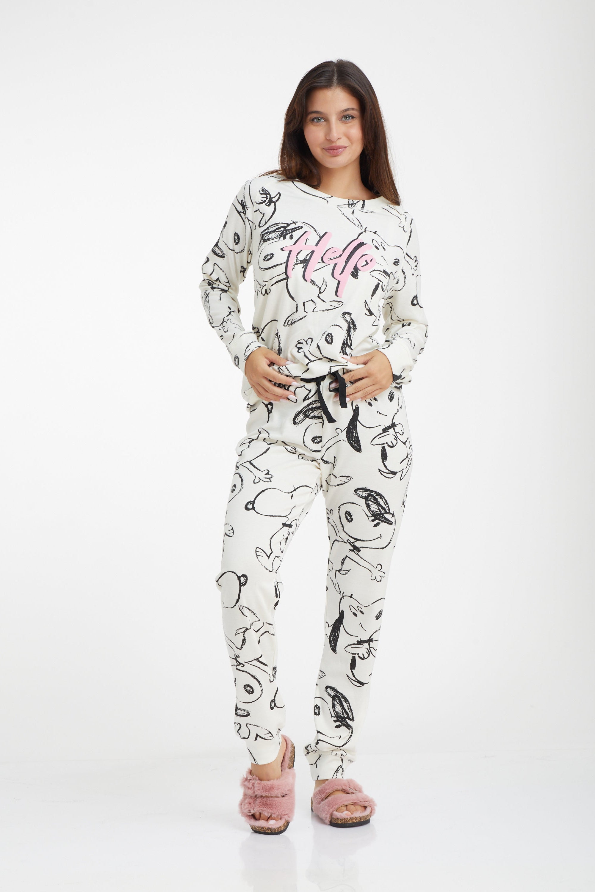 סט פיג'מה דקה סנופי אינטרלוק