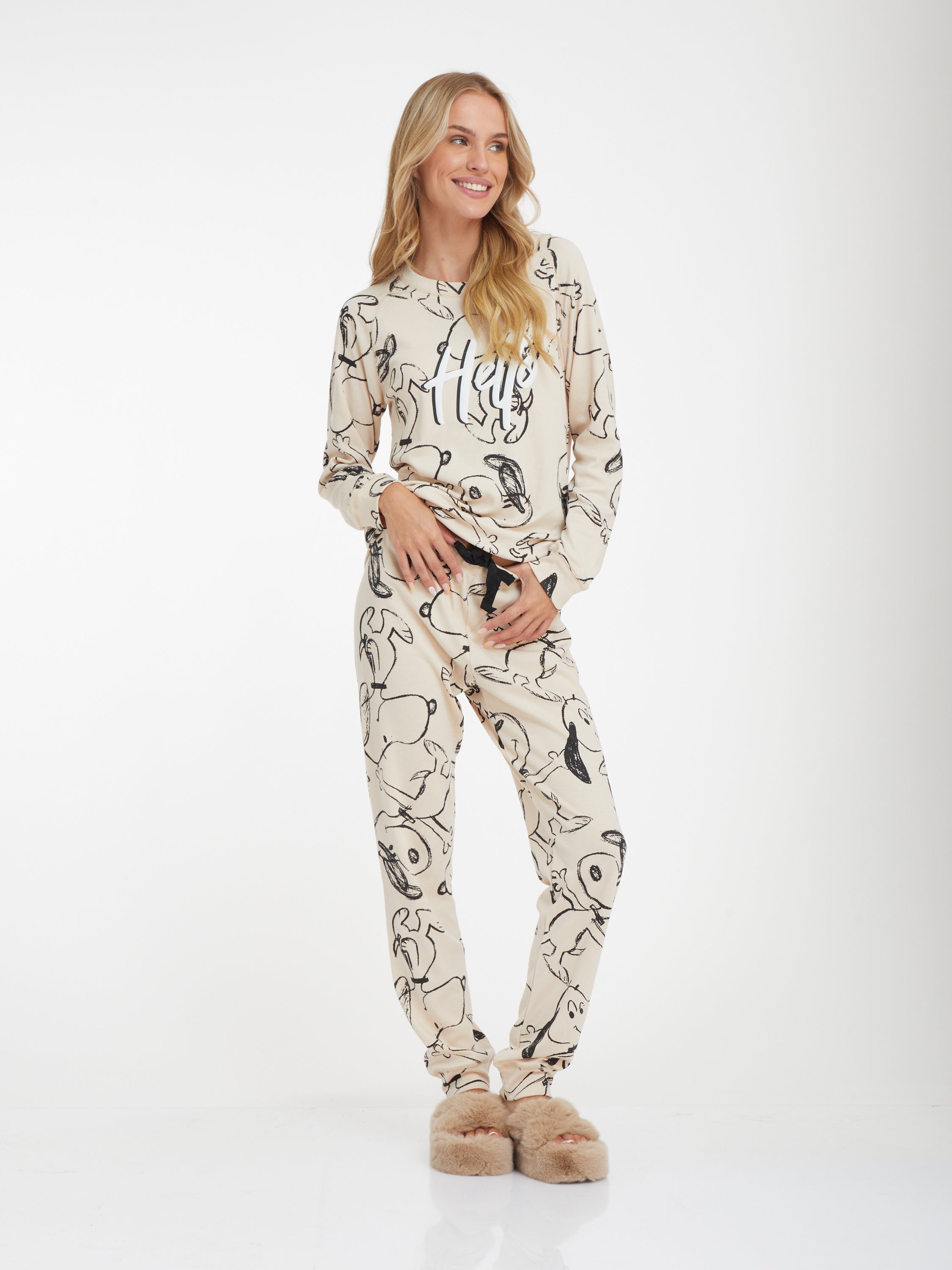 סט פיג'מה דקה סנופי אינטרלוק