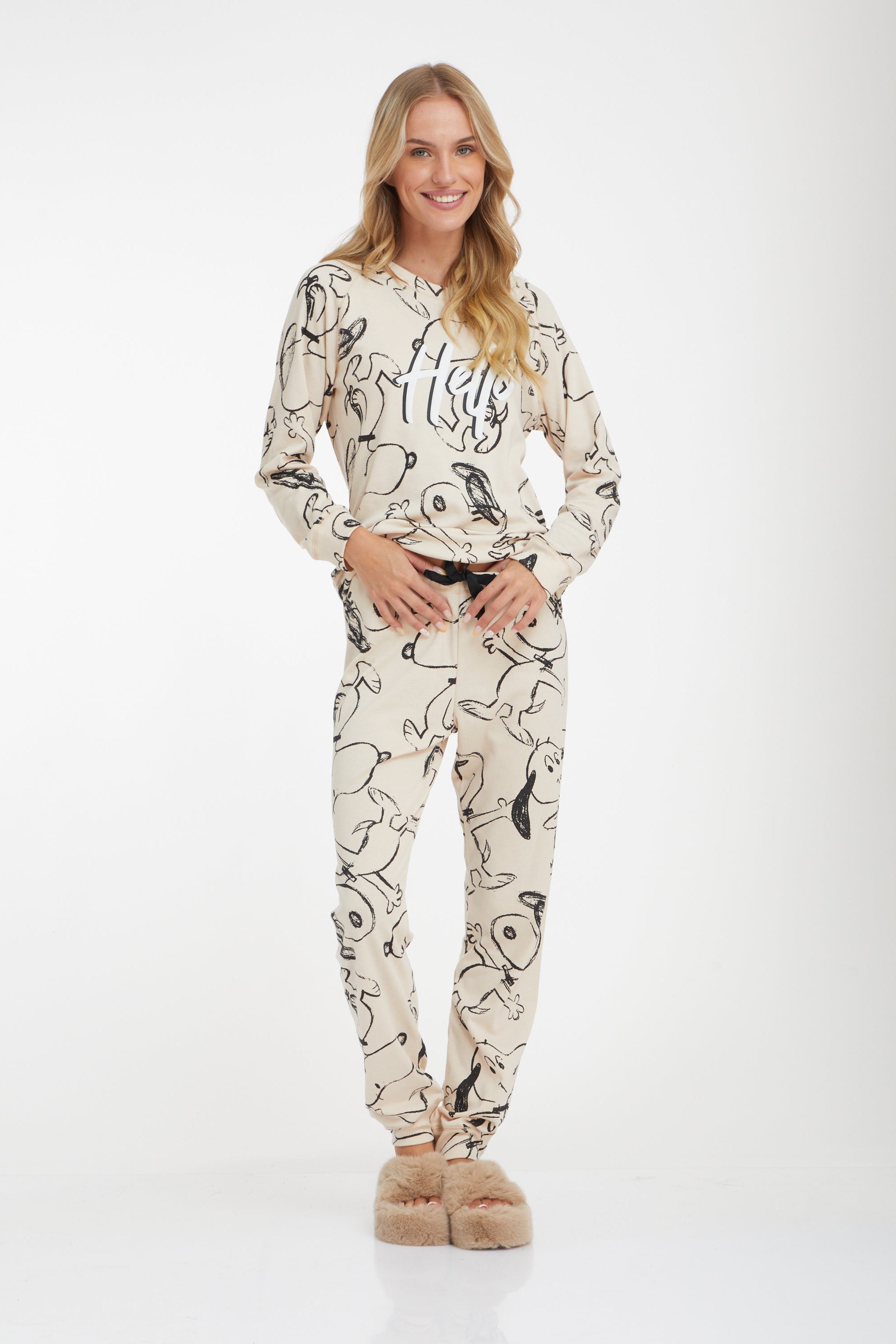 סט פיג'מה דקה סנופי אינטרלוק