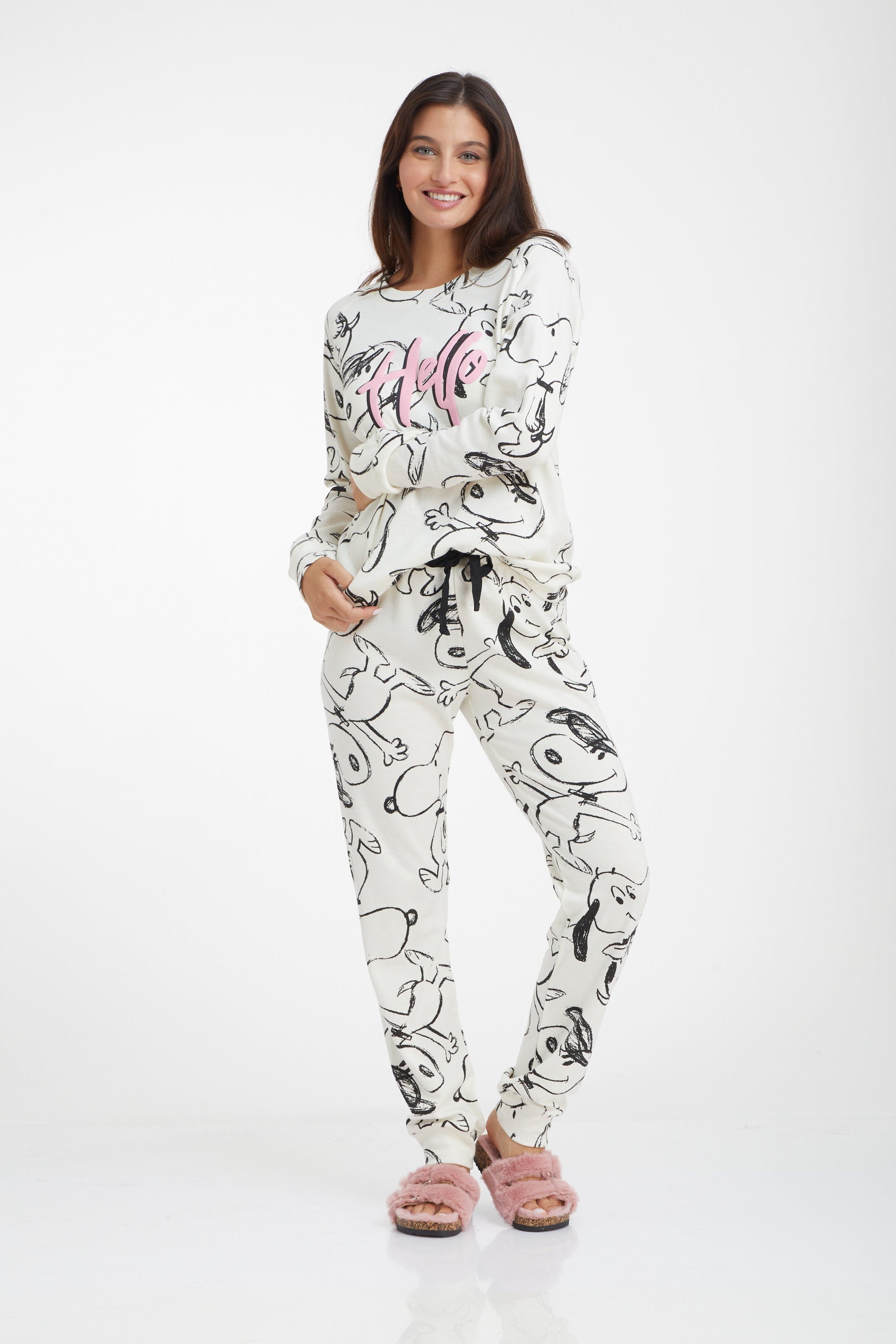סט פיג'מה דקה סנופי אינטרלוק