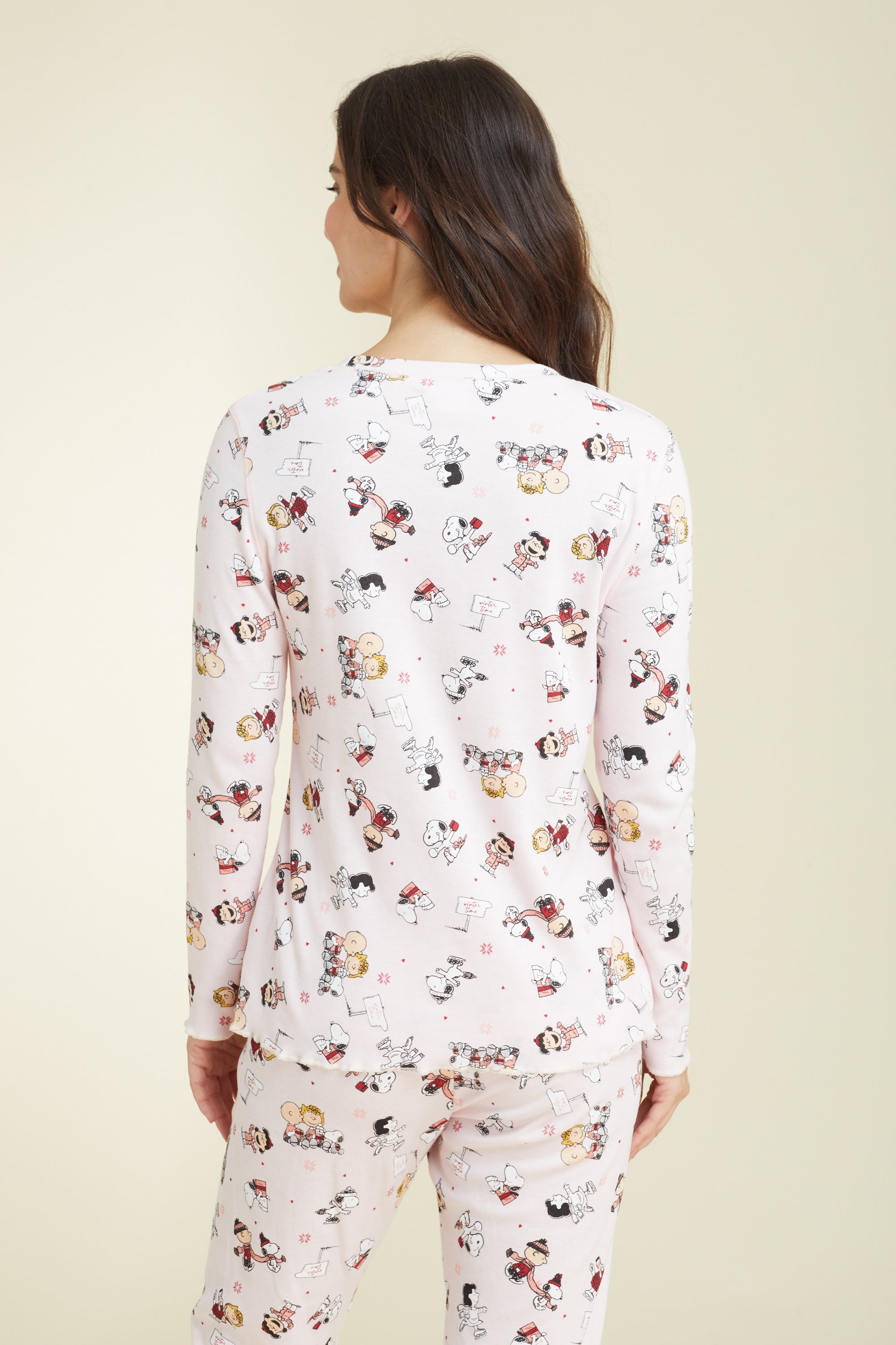 Snoppy Interlock סט פיג'מה