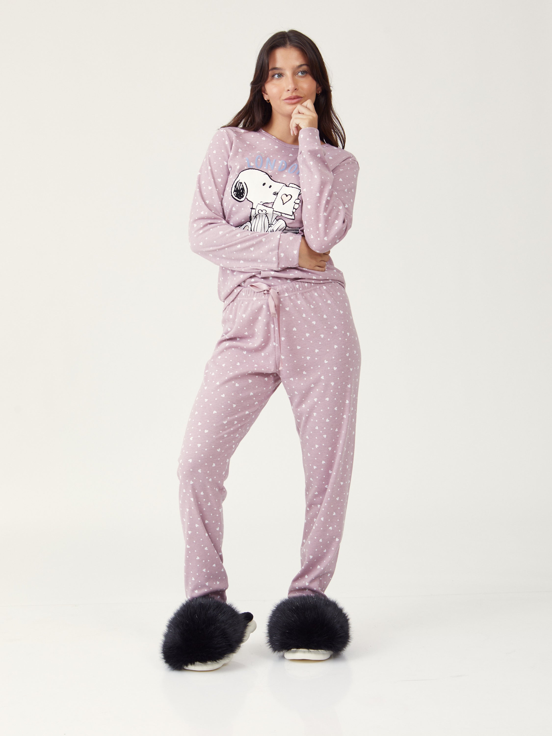 פיג'מת סנופי אינטרלוק