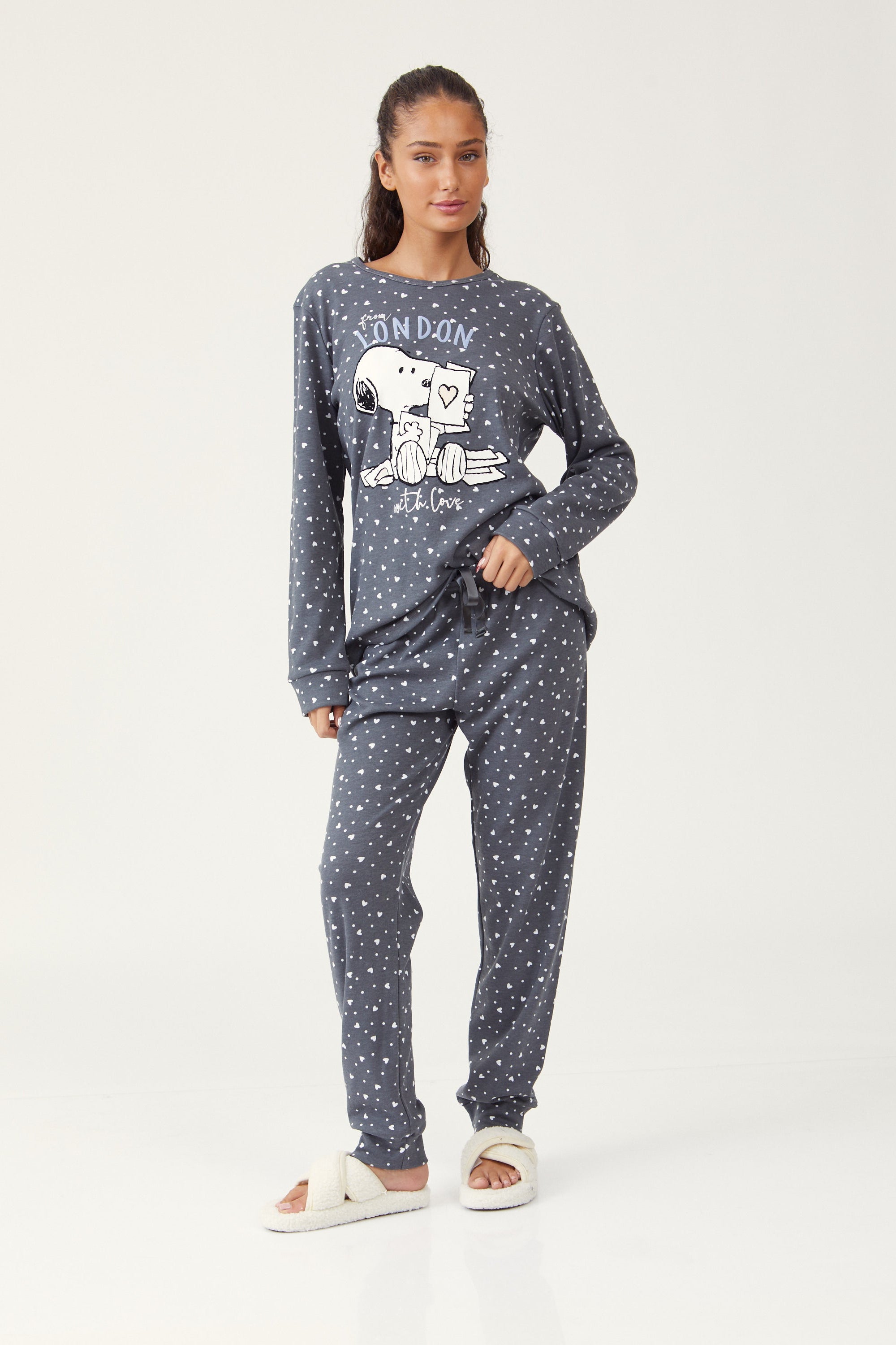 פיג'מת סנופי אינטרלוק