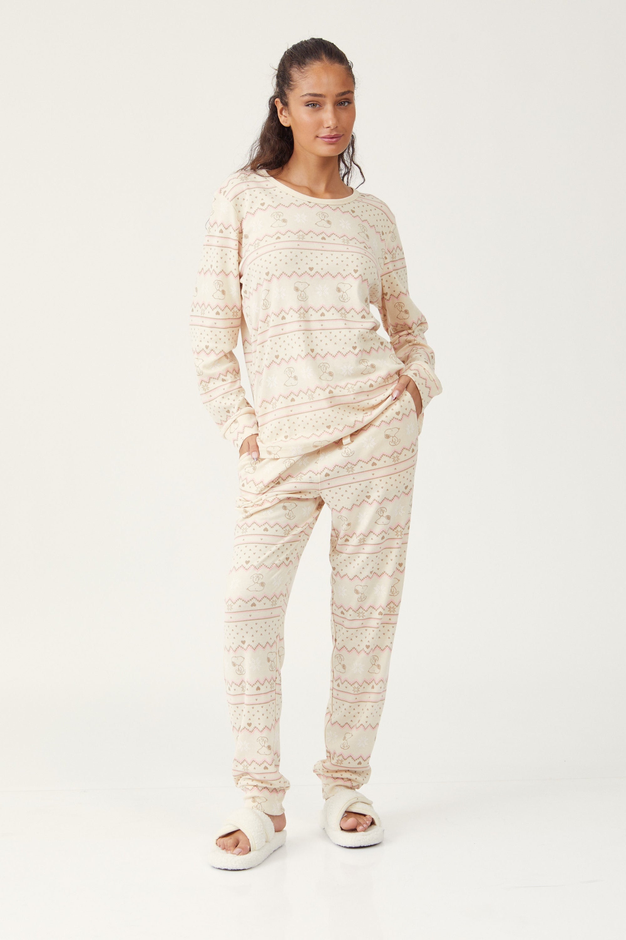 פיג'מת סנופי אינטרלוק