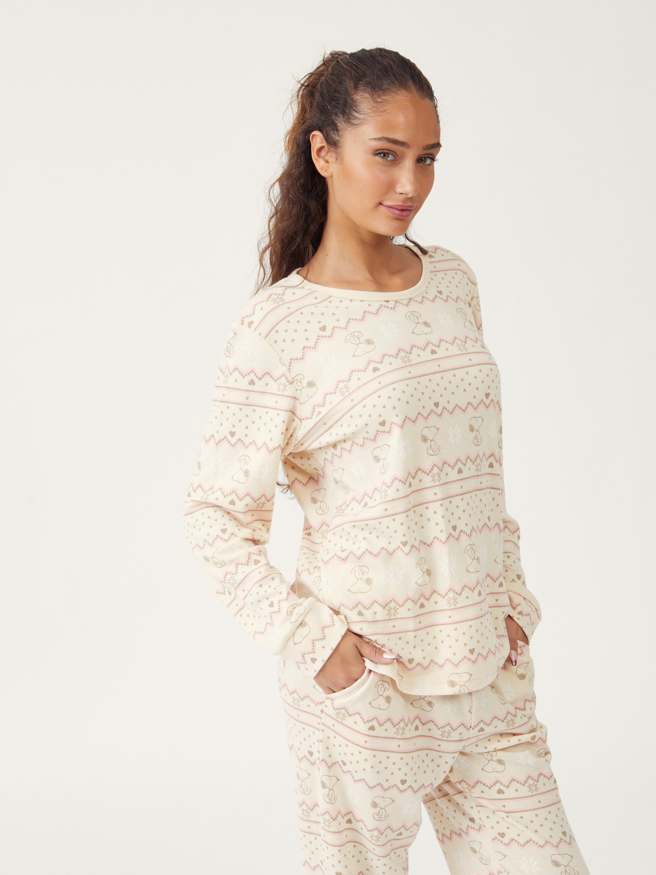 פיג'מת סנופי אינטרלוק