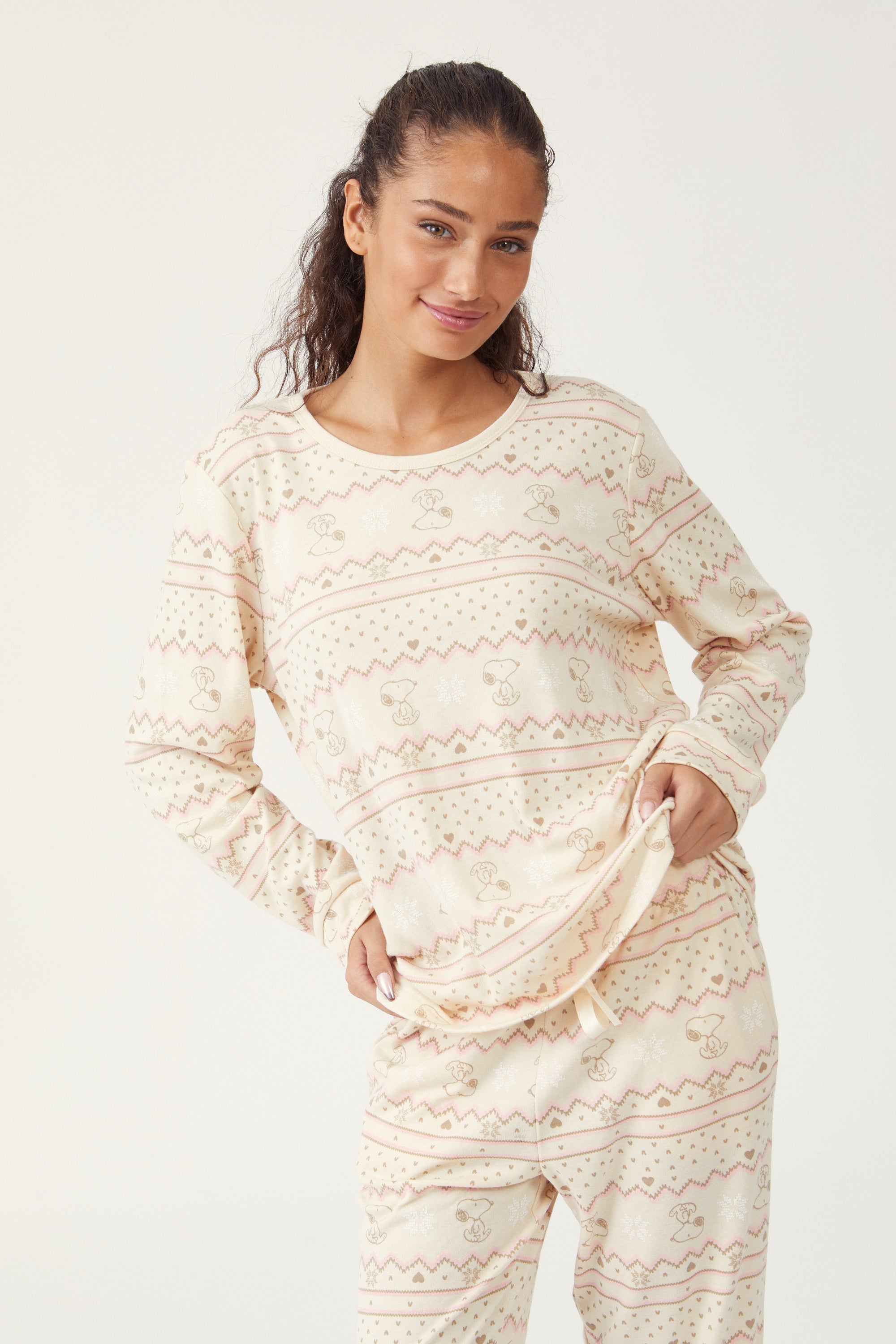 פיג'מת סנופי אינטרלוק