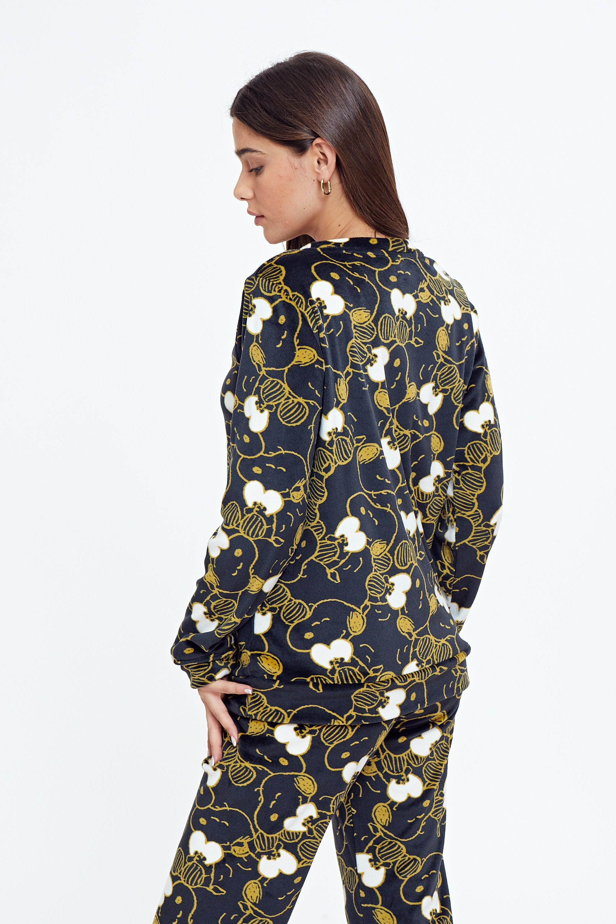 סט פיג'מת קטיפה סנופי