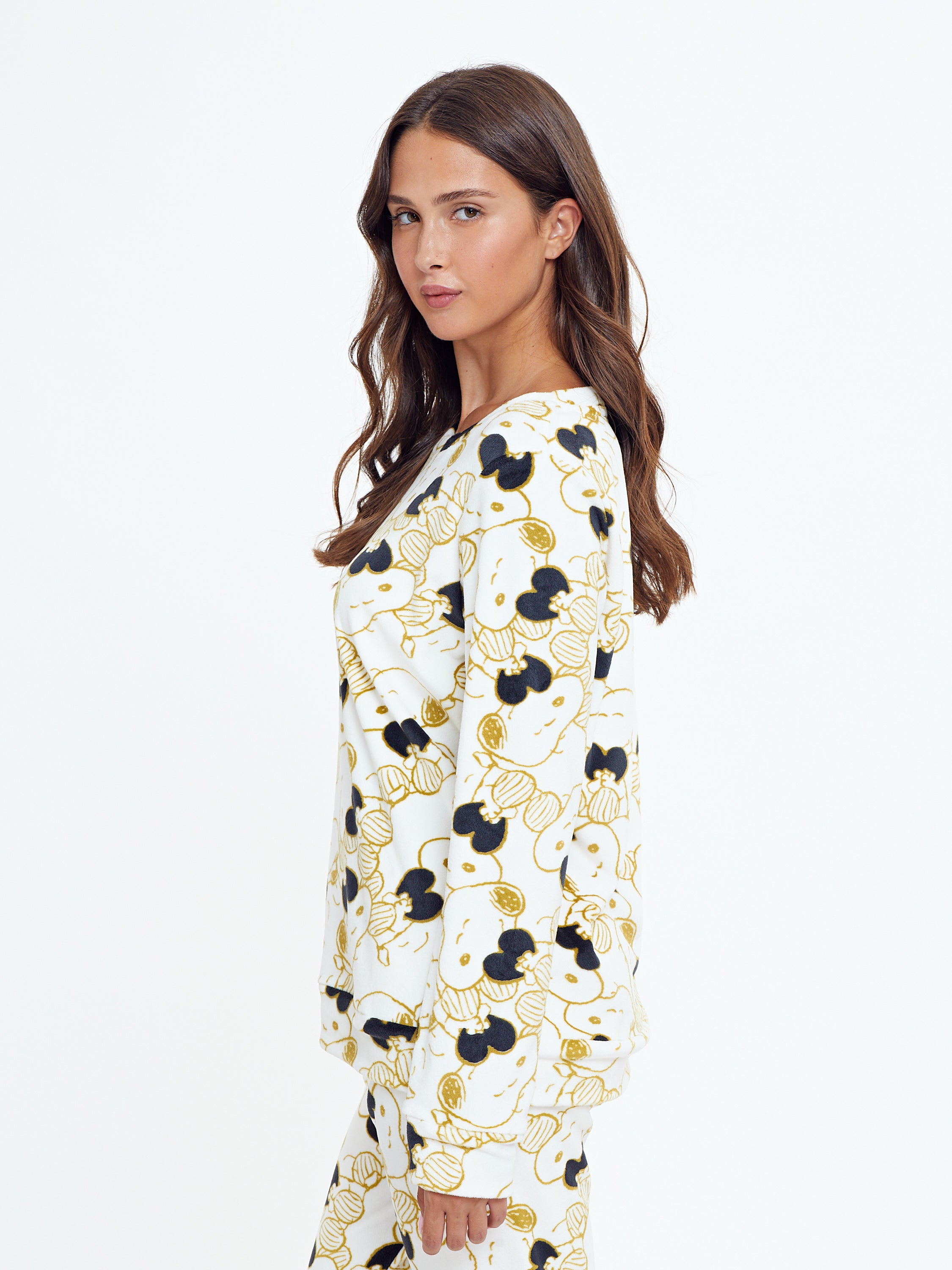 סט פיג'מת קטיפה סנופי