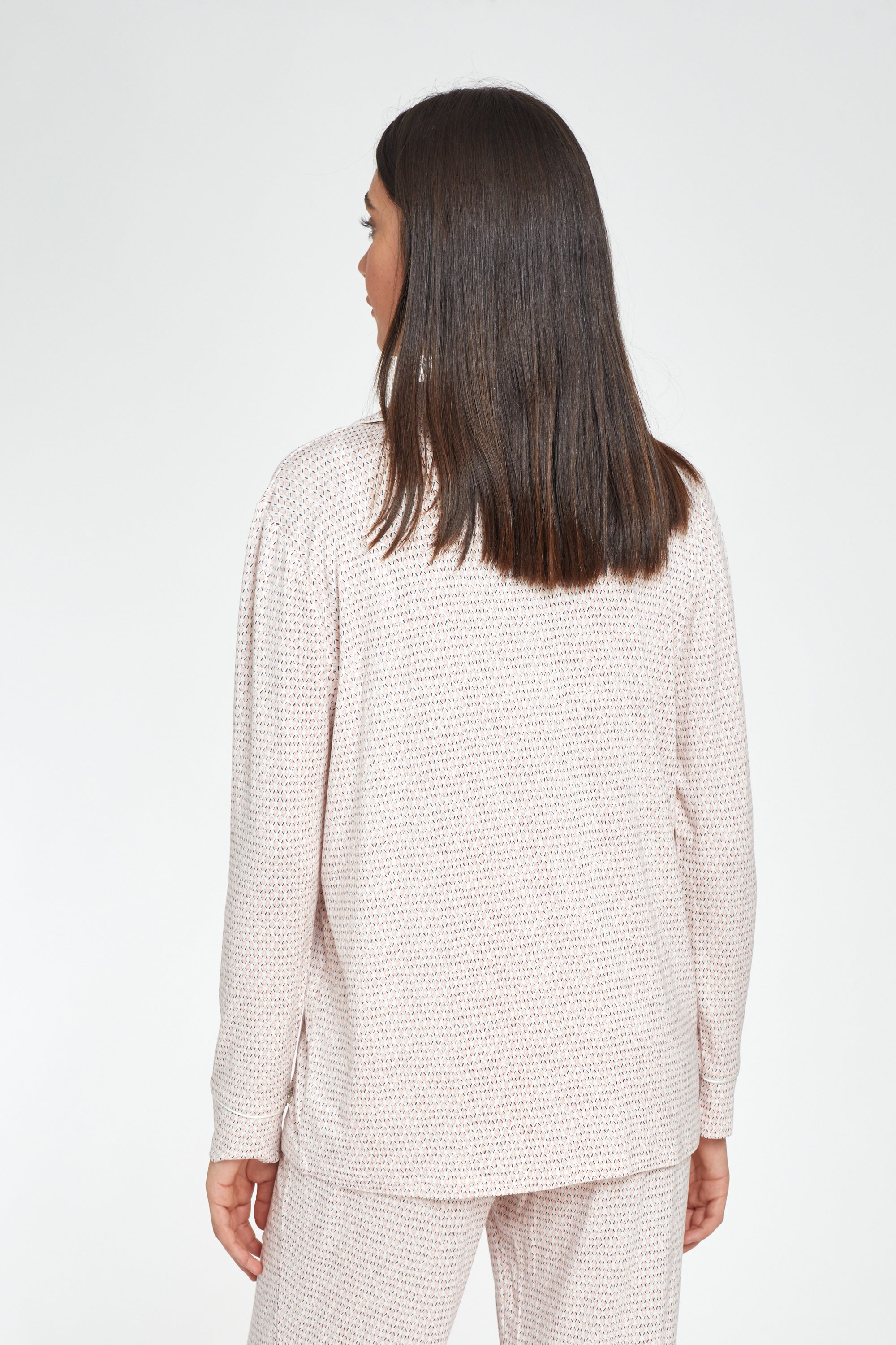 סט פיג'מה ארוכה מכופתרת ויסקוזה