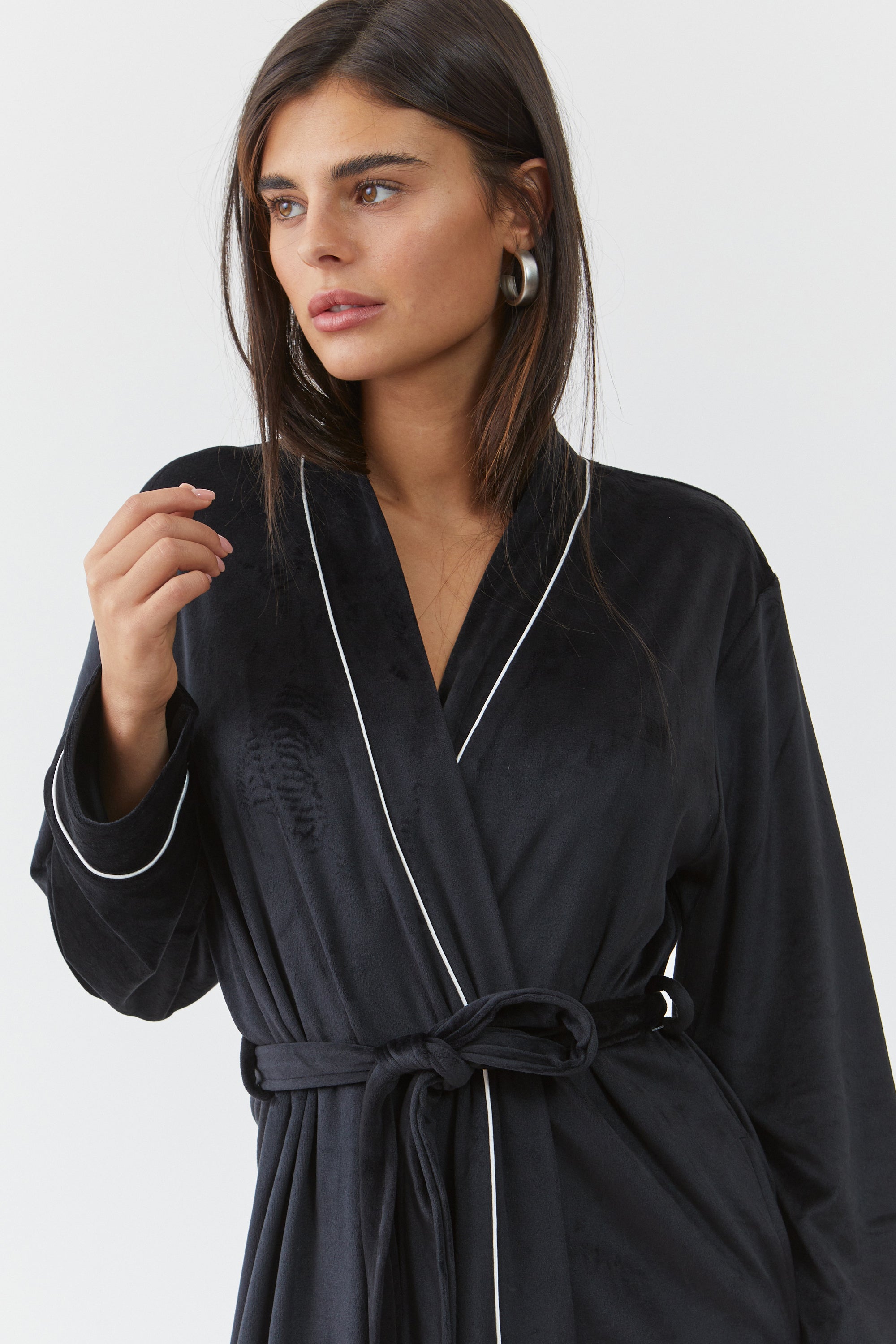 חלוק קטיפה ארוך