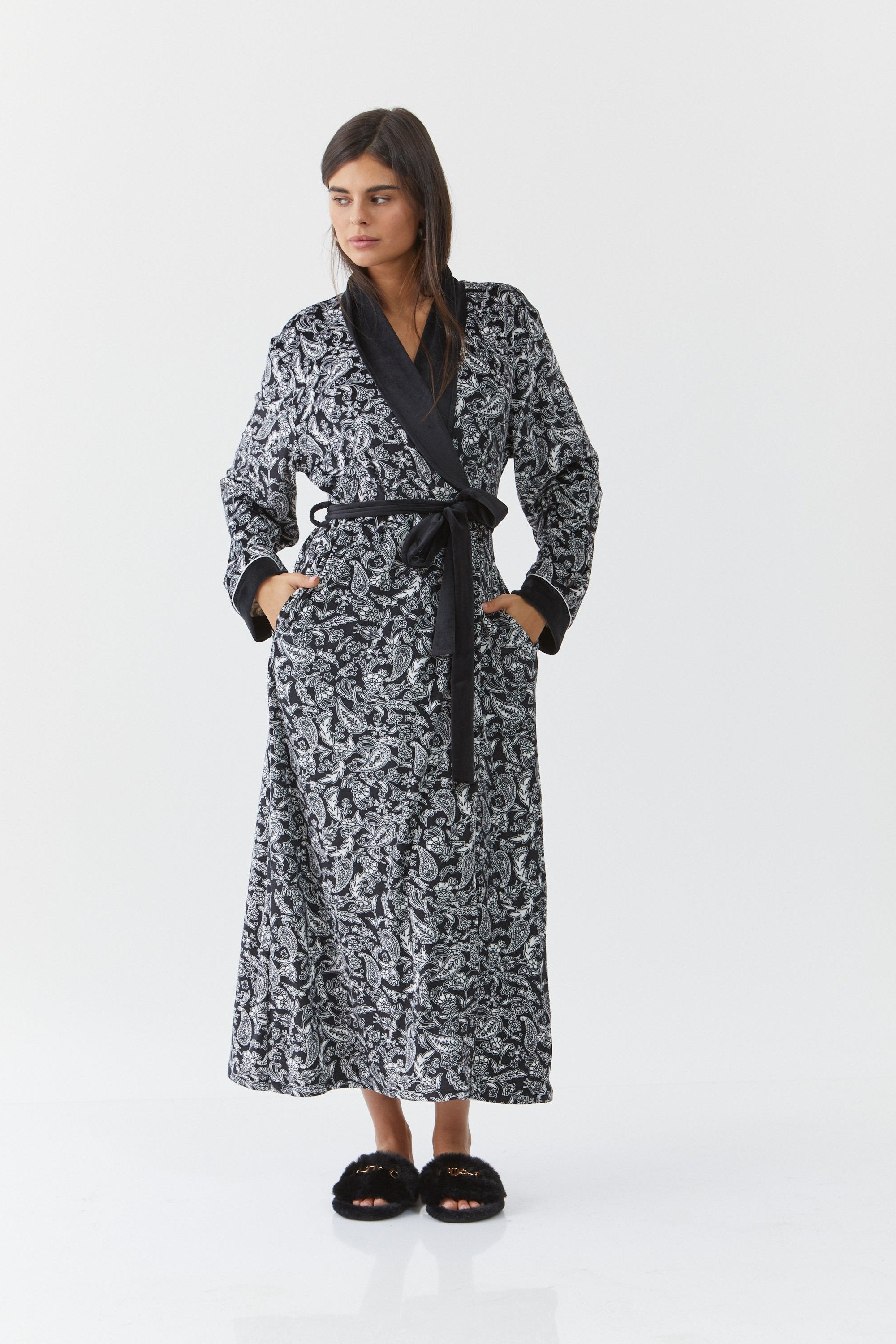 כותונת לילה פייסלי קטיפה