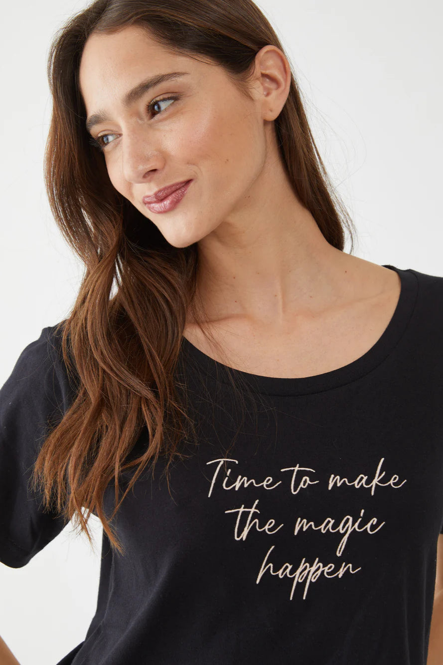 סט פיג'מה 100% כותנה מכנס ארוך