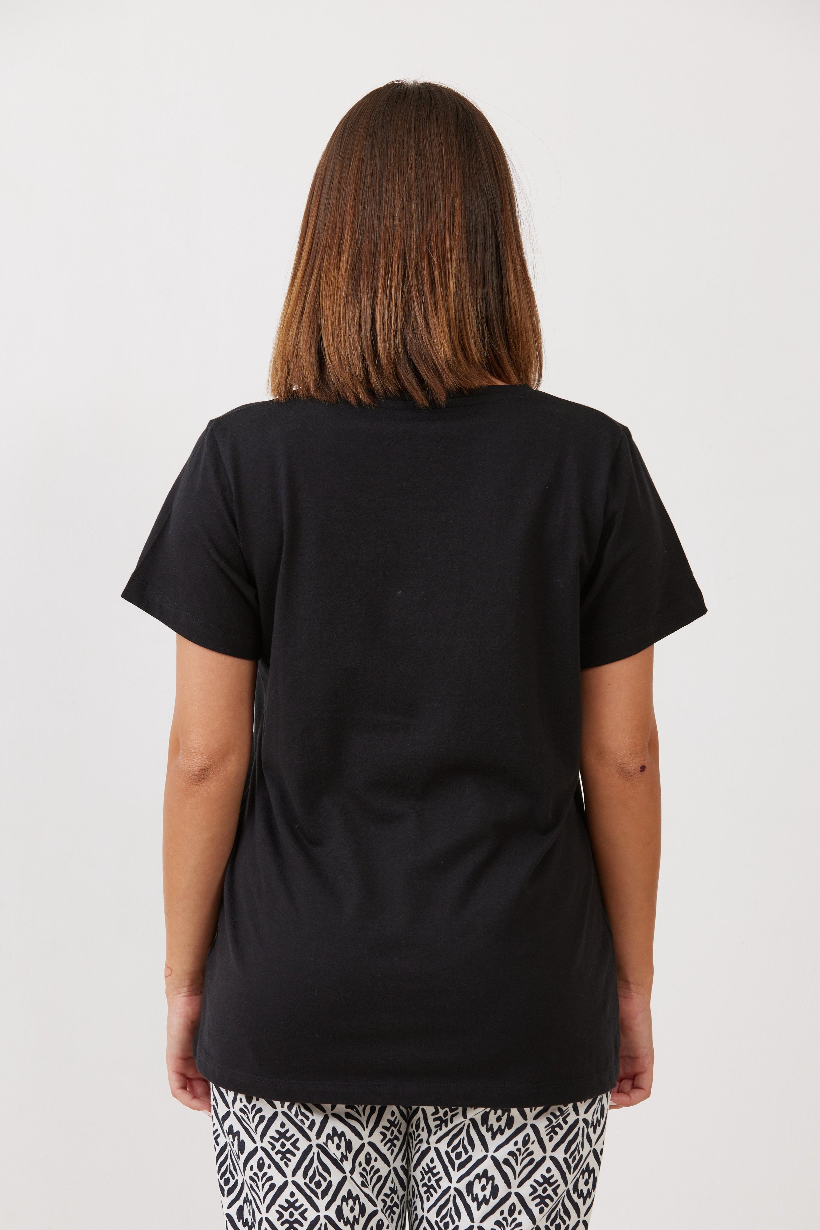 סט פיג'מה כותנה מכנס ארוך