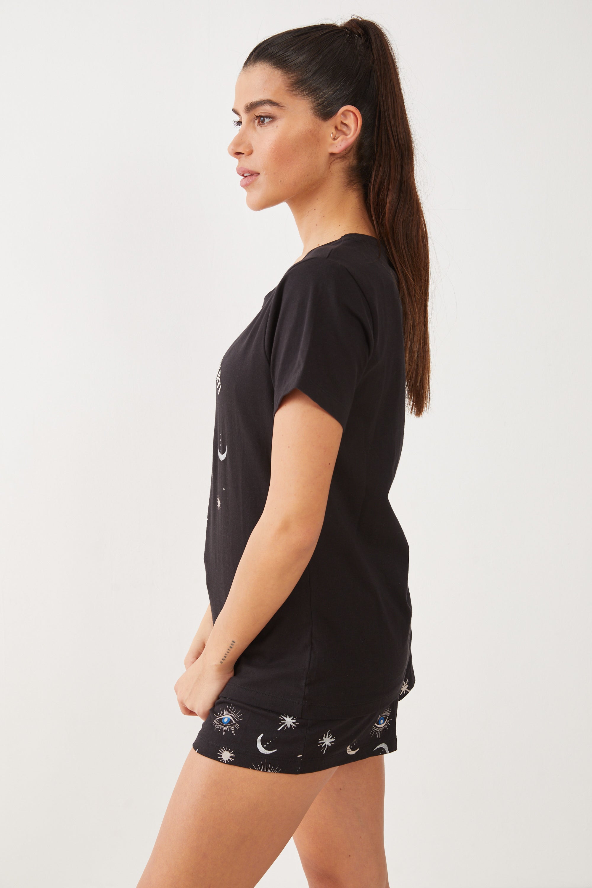 פיג'מה מכנס קצר כותנה חמסה