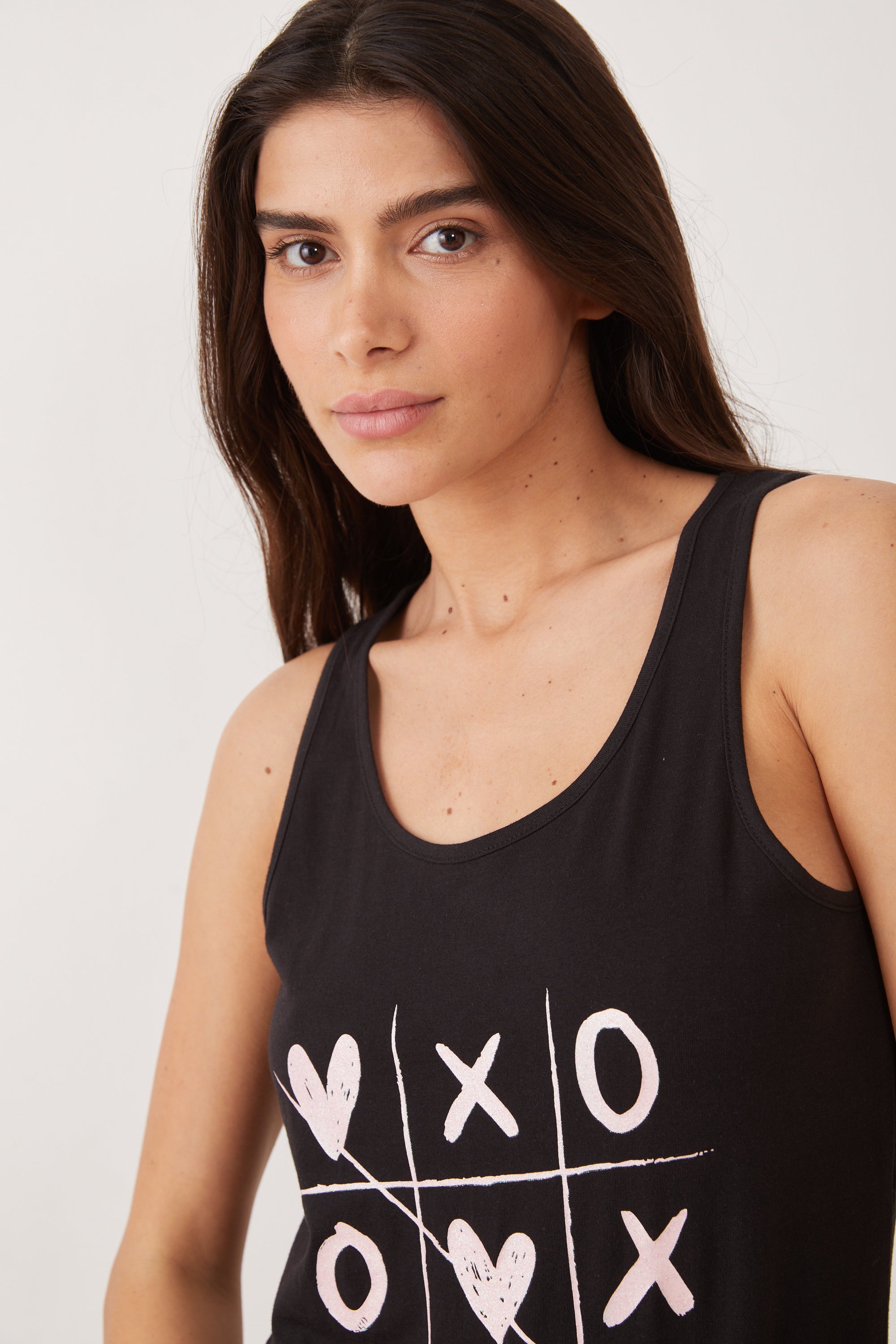 פיג'מה גופייה כותנה נשיקות