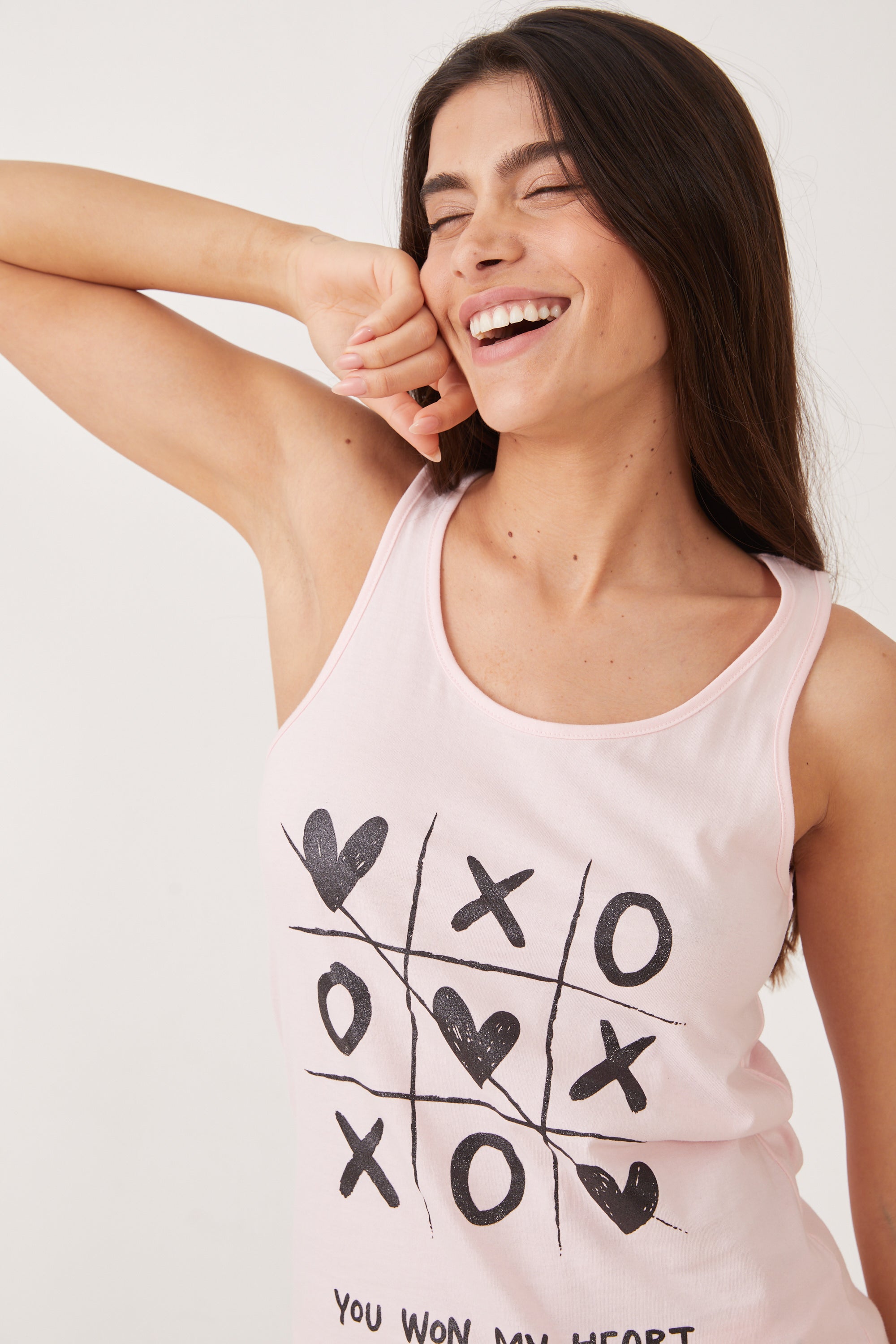 פיג'מה גופייה כותנה נשיקות