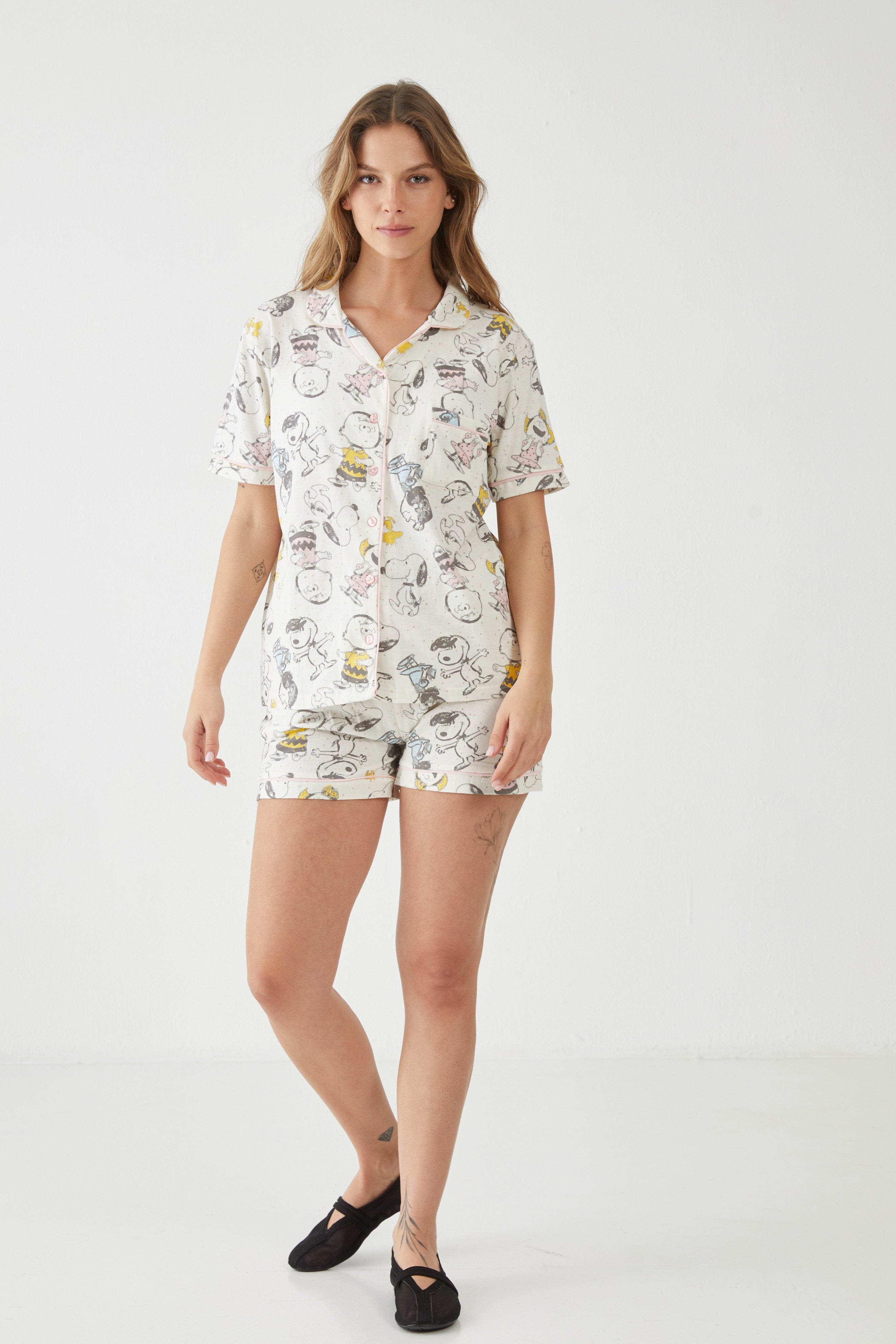 פיגמה מכופתרת כותנה- סנופי וחברים