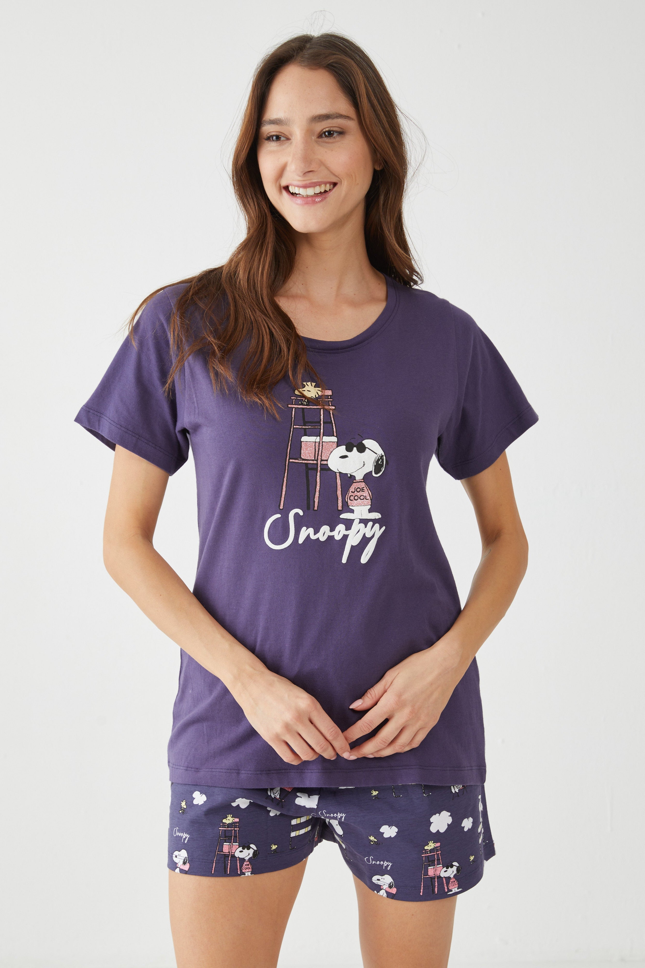 סט פיג'מה סנופי 100% כותנה