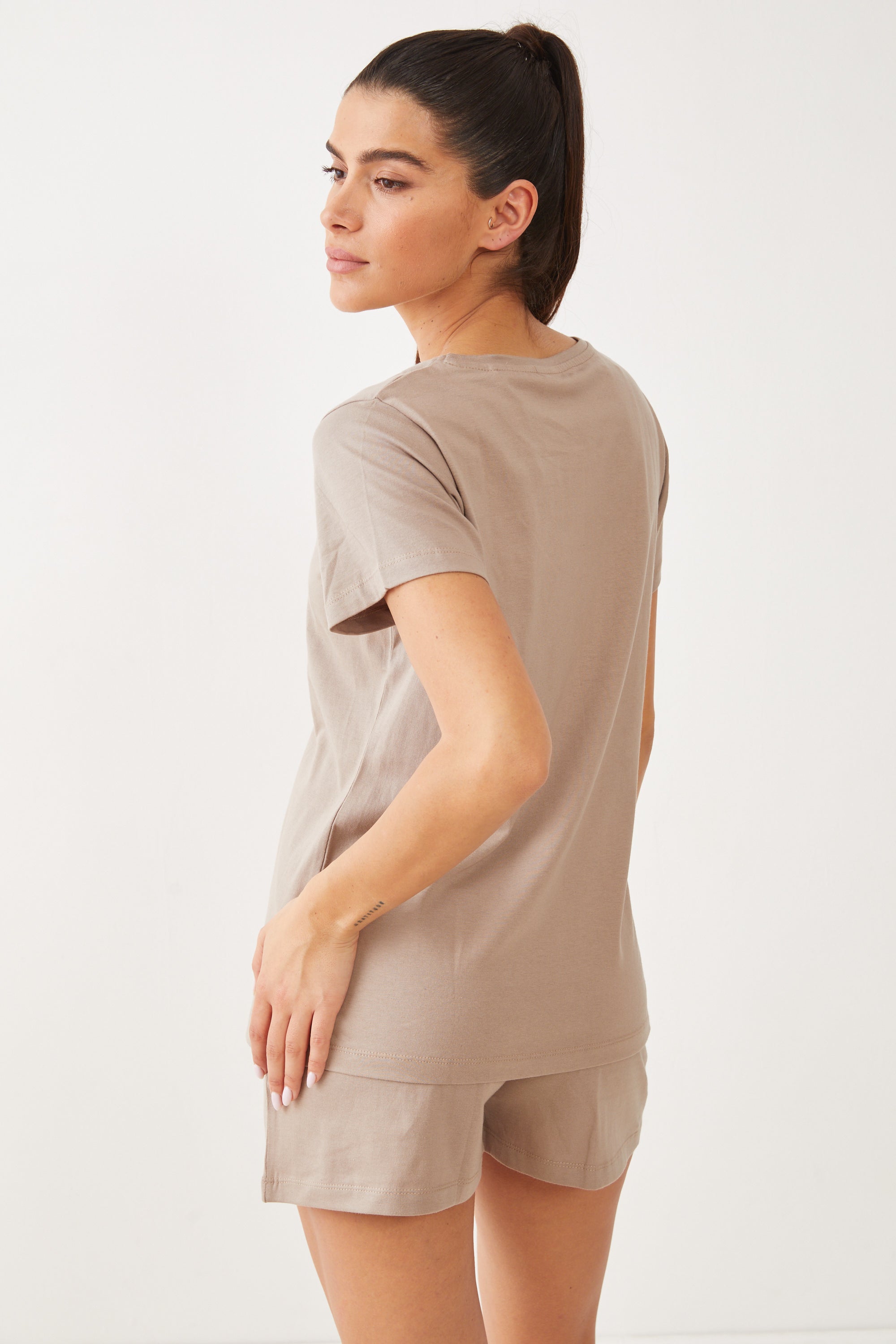 פיג'מה קצרה כותנה סנופי שמח