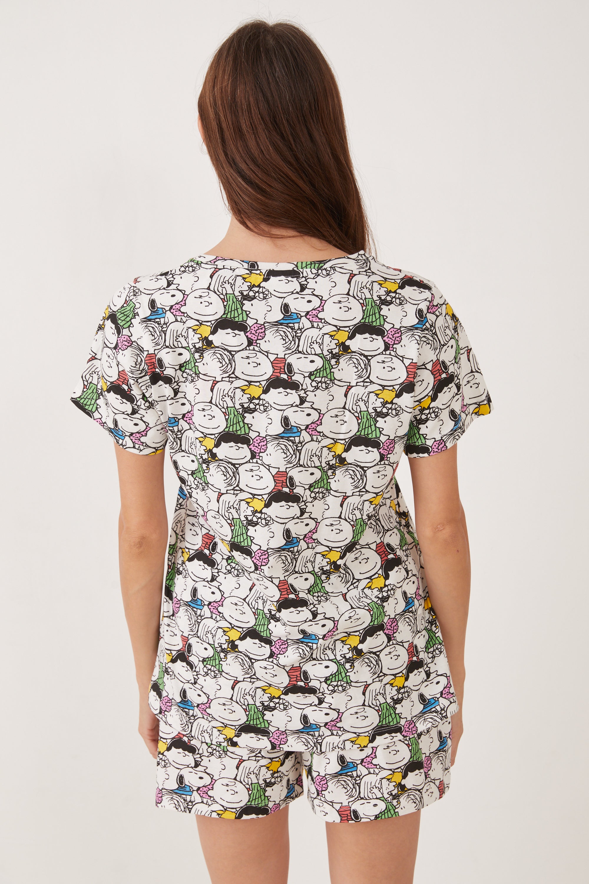 פיג'מה קצרה כותנה סנופי וחברים