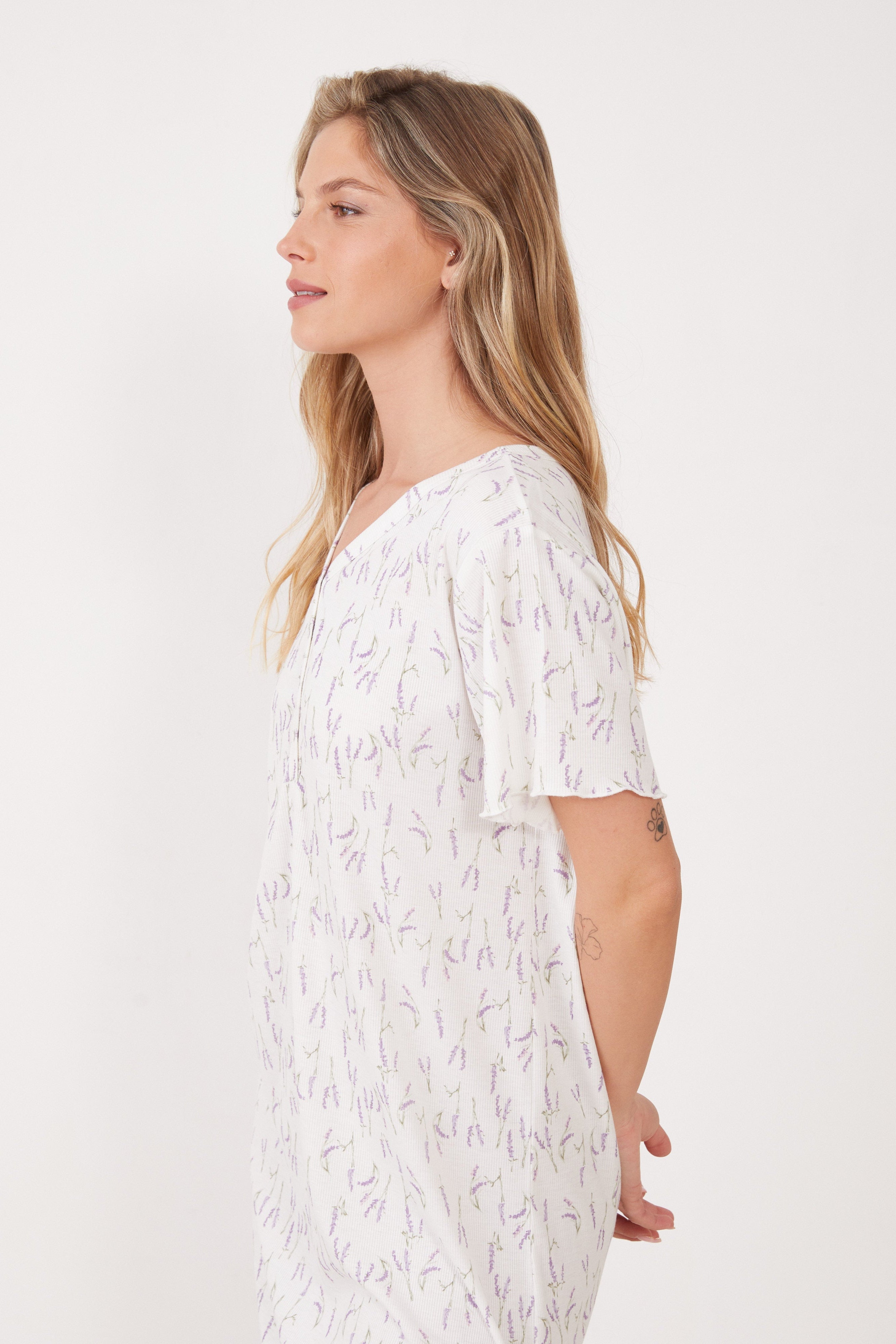 כותונת לילה שרוול קצר