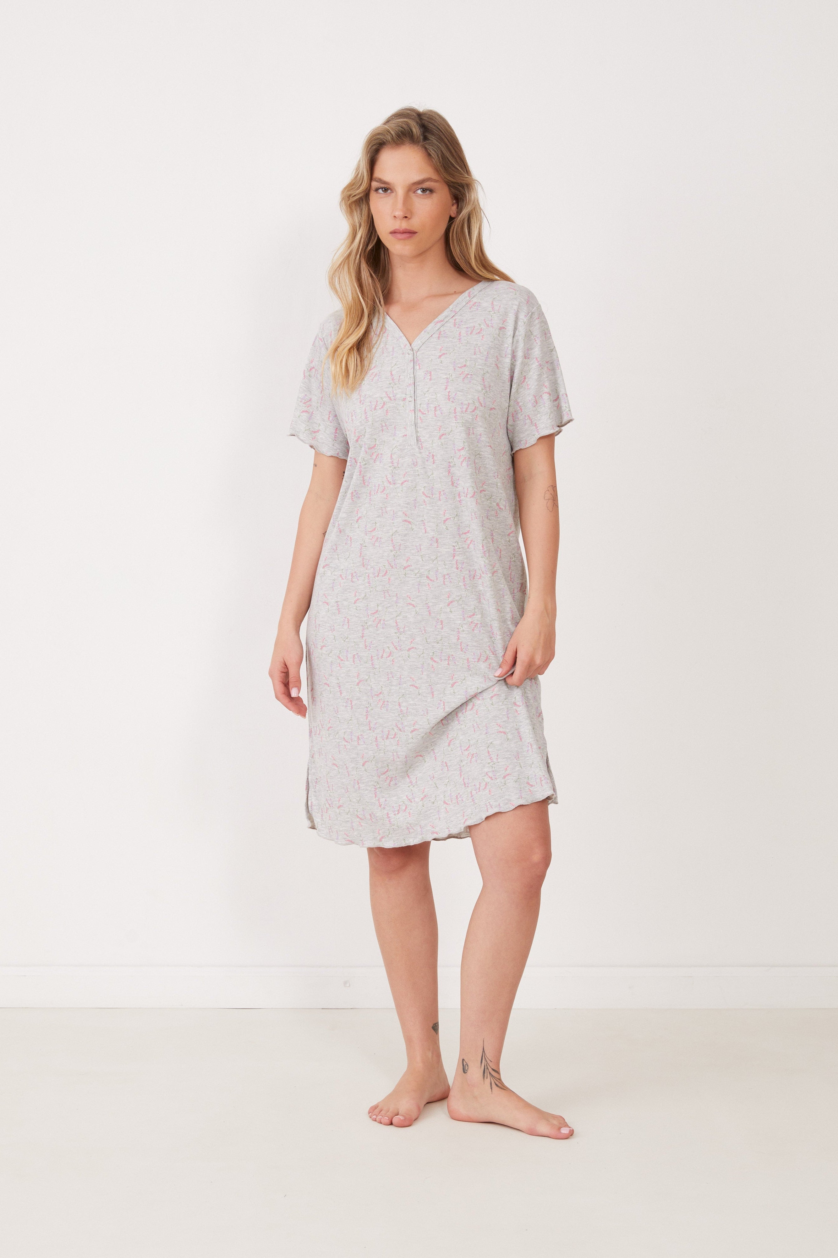 כותונת  לילה שרוול קצר