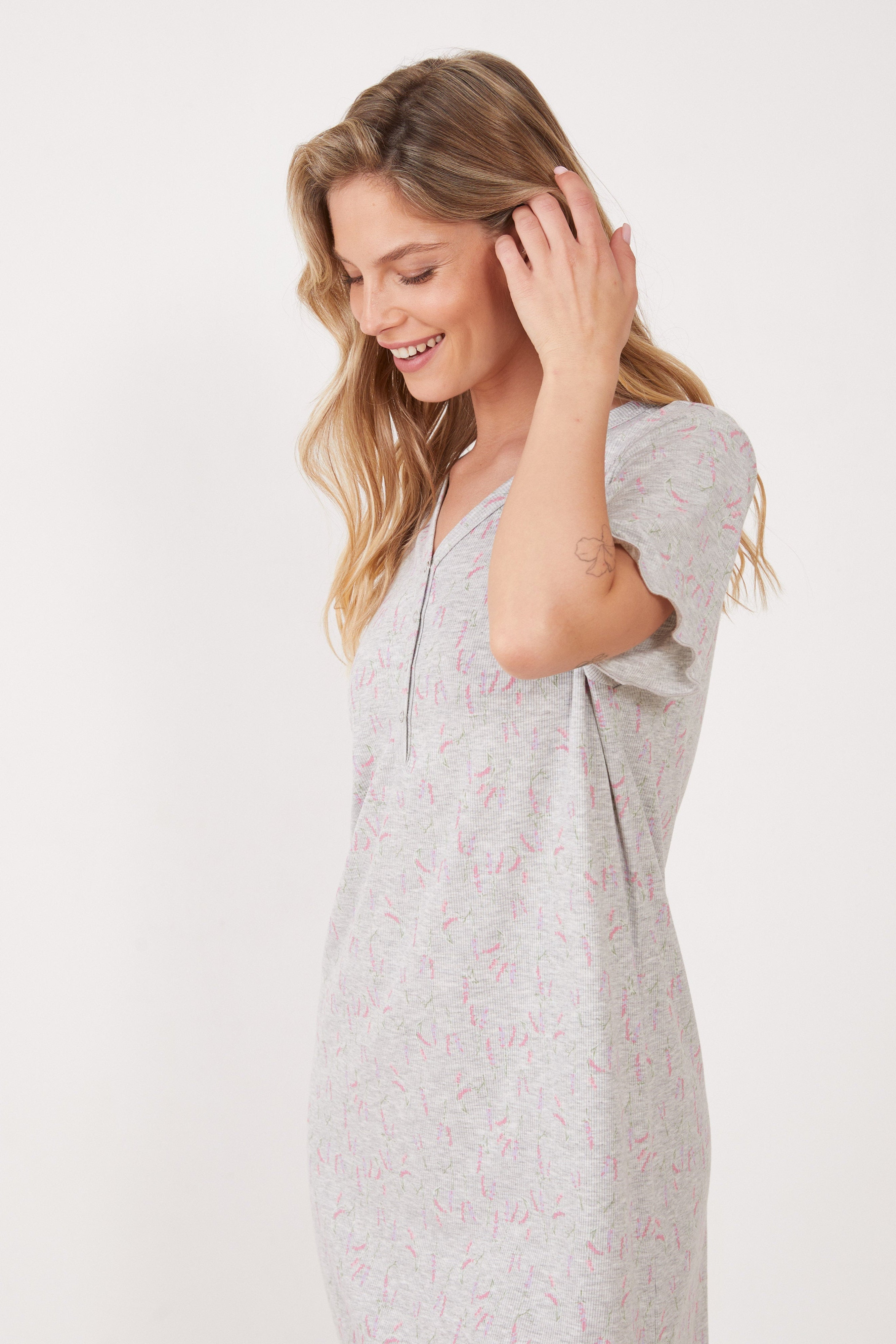 כותונת  לילה שרוול קצר