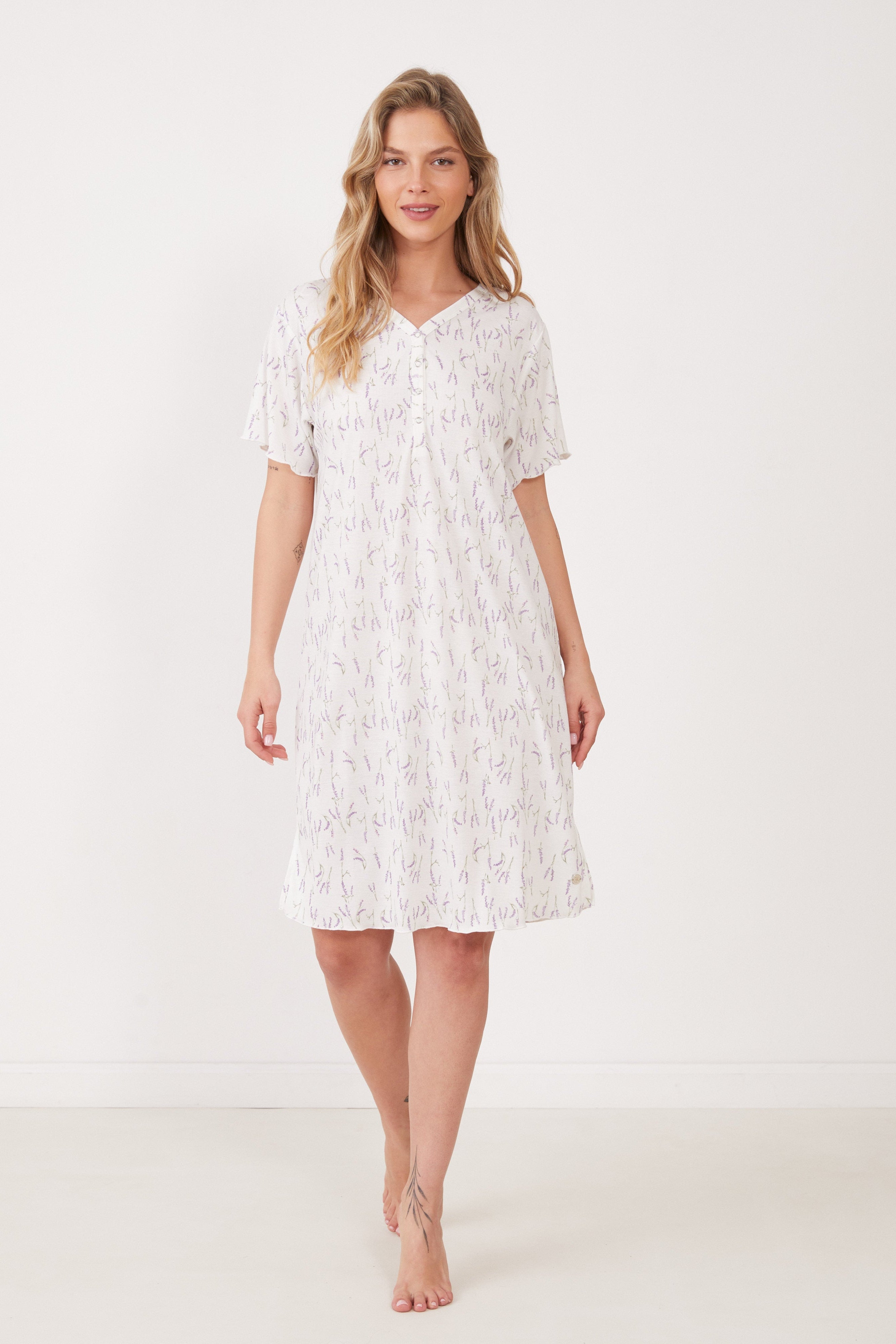 כותונת לילה שרוול קצר