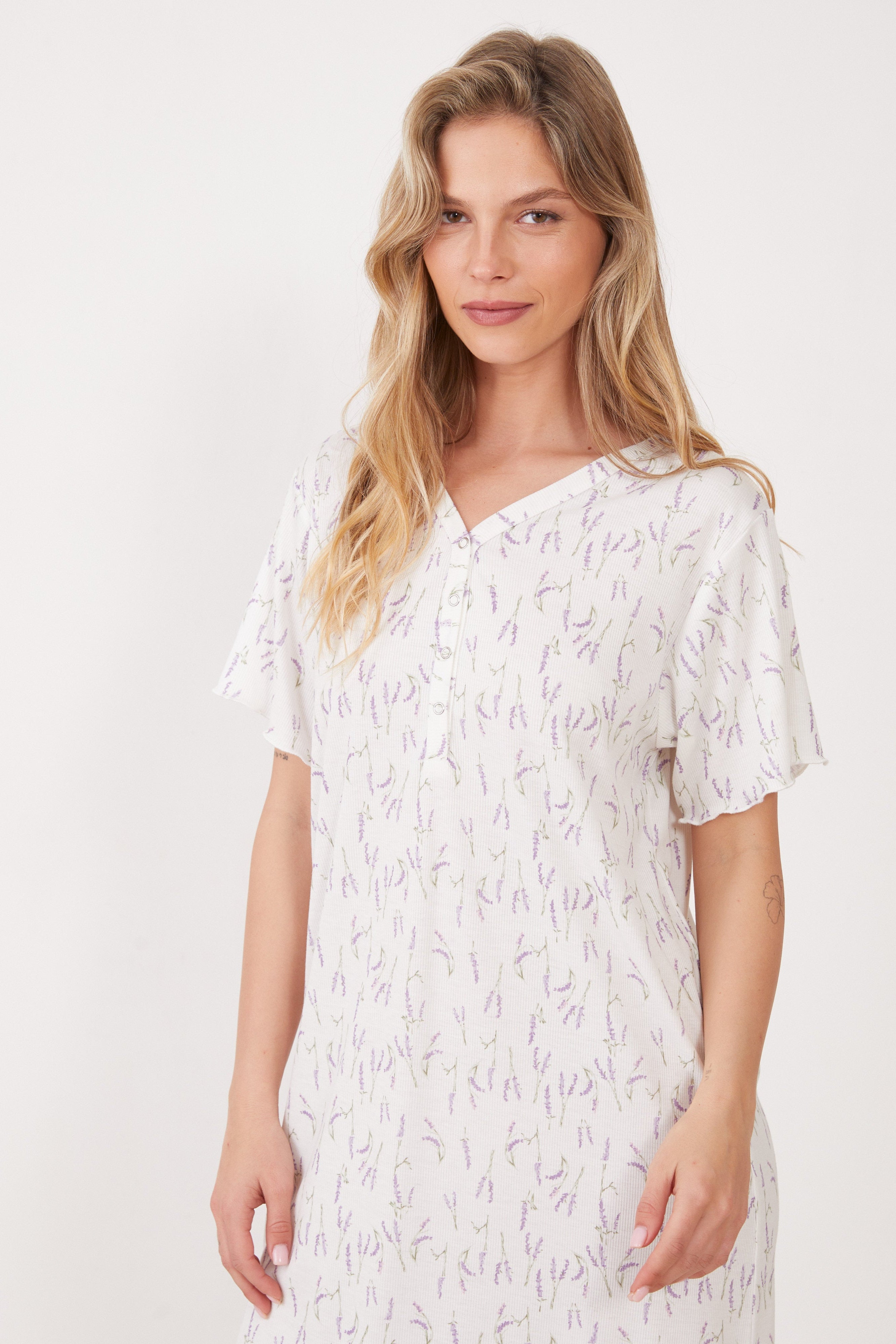 כותונת לילה שרוול קצר