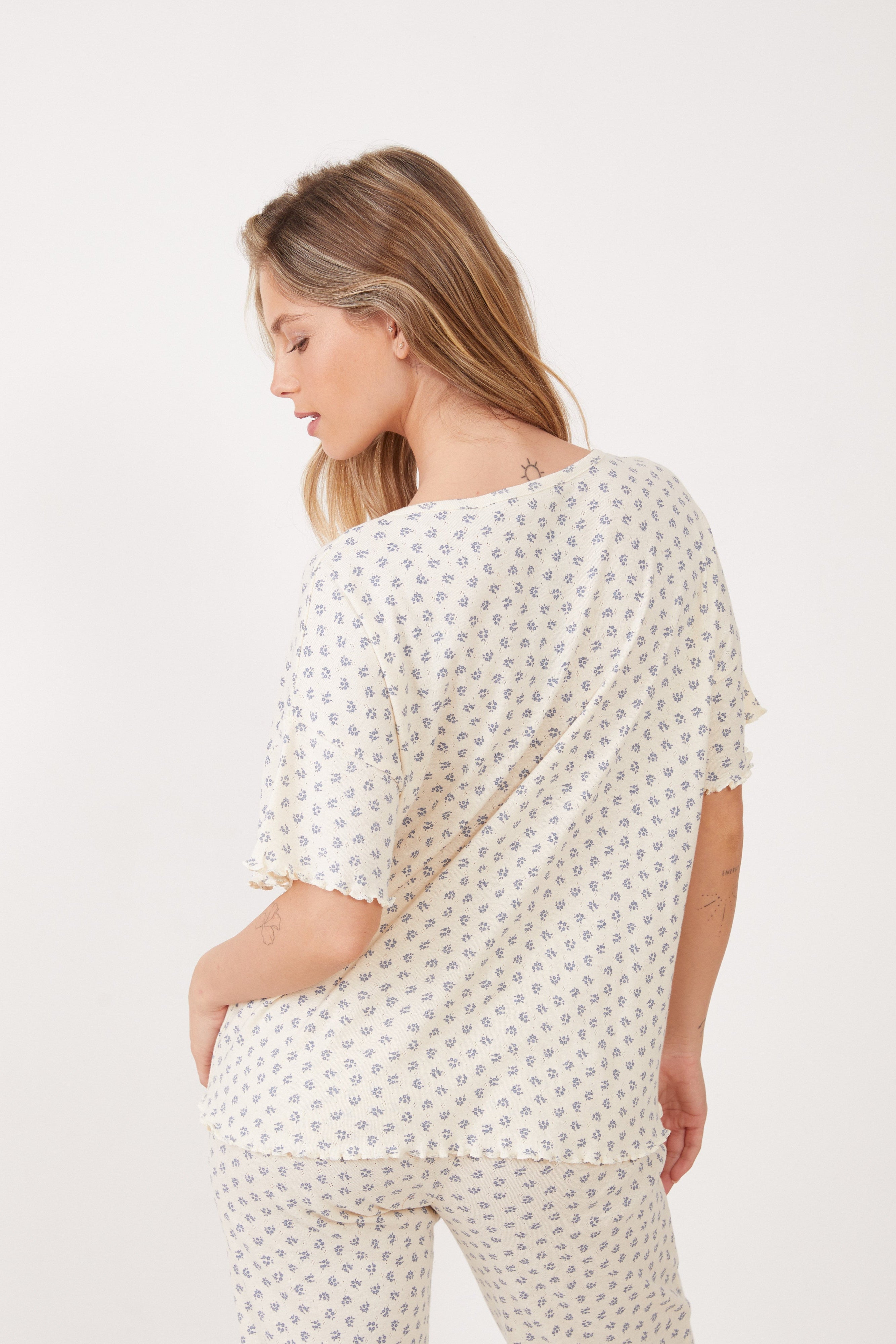 סט פיג'מת קיץ 100% כותנה