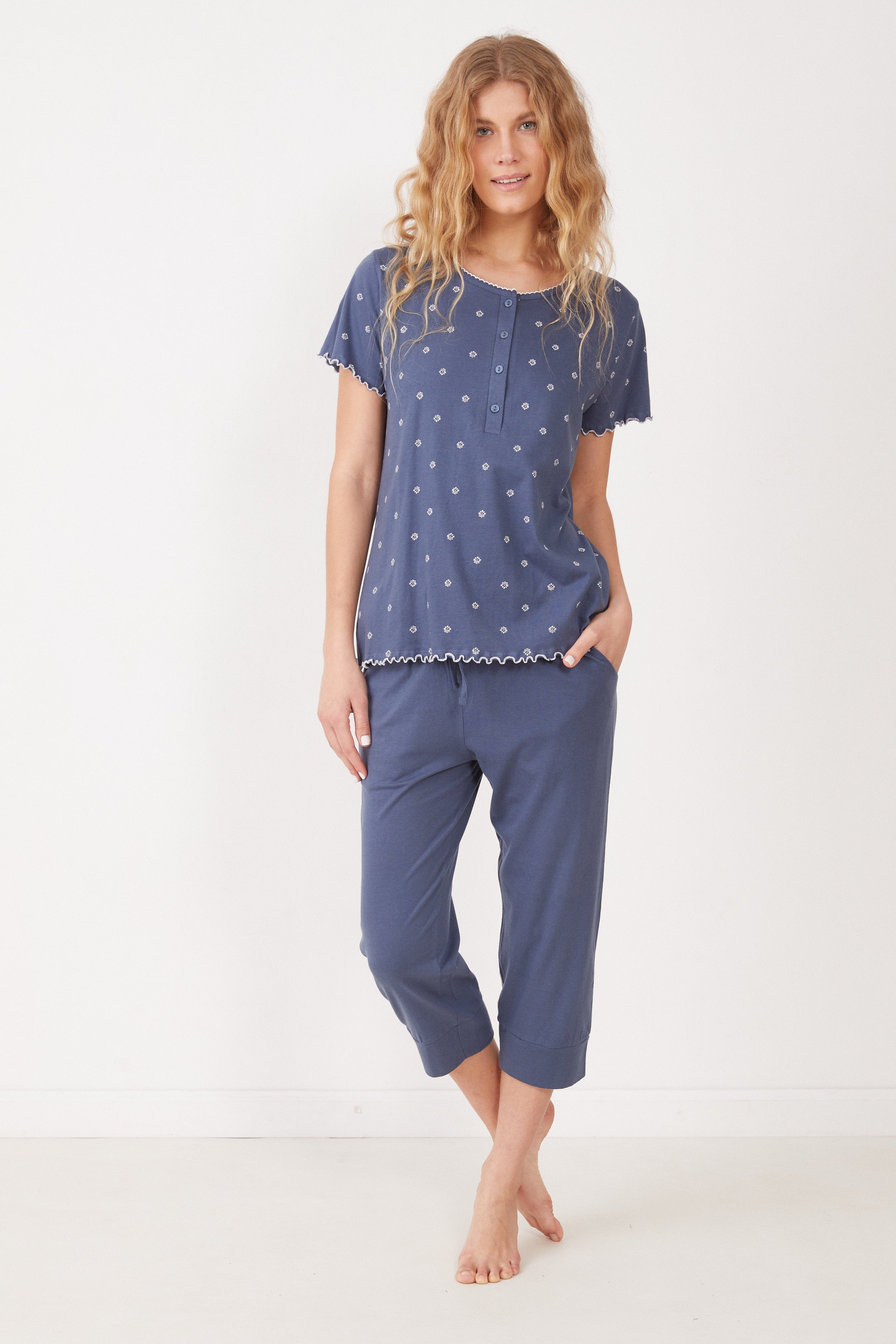 סט פיג'מה 100% כותנה