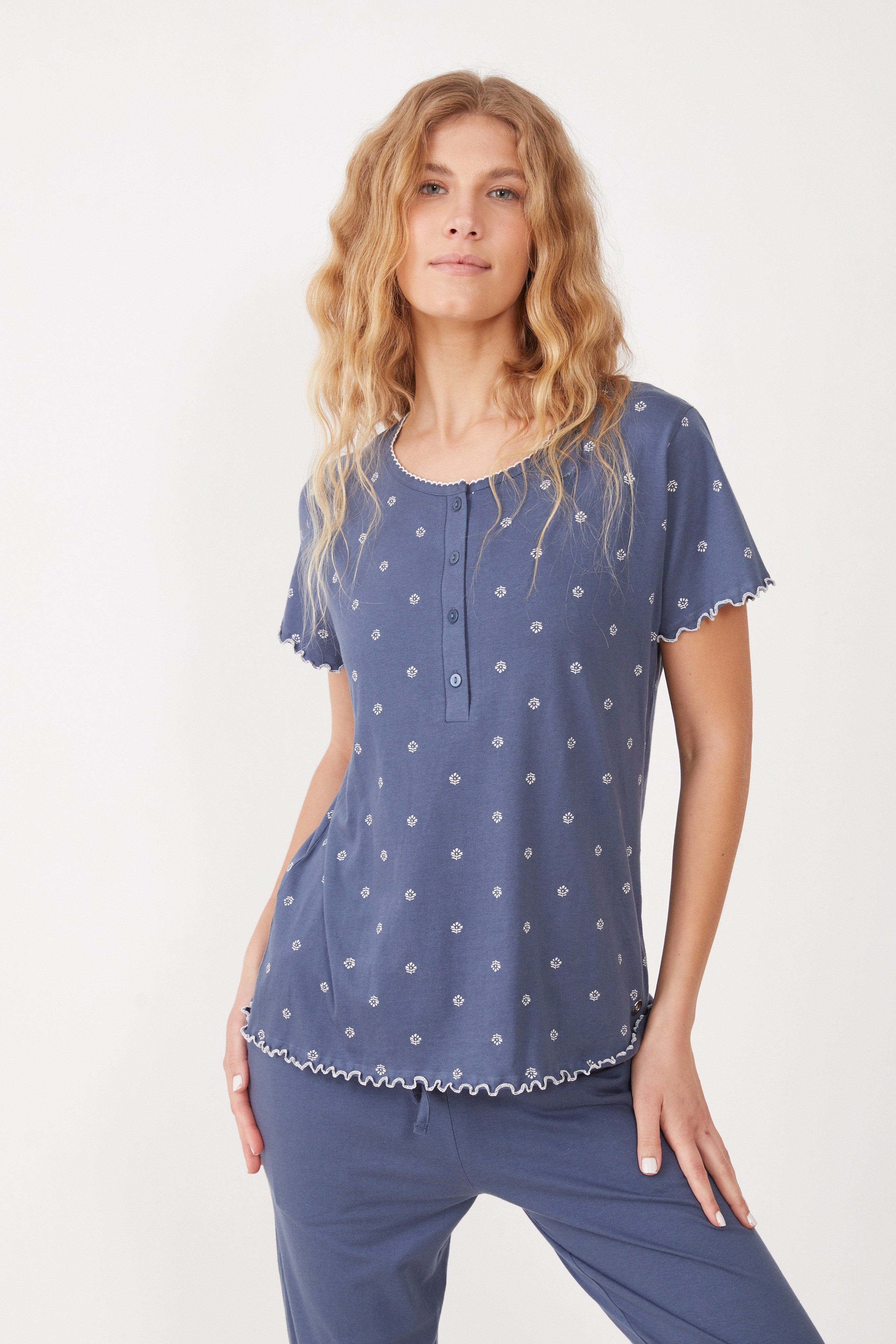 סט פיג'מה 100% כותנה