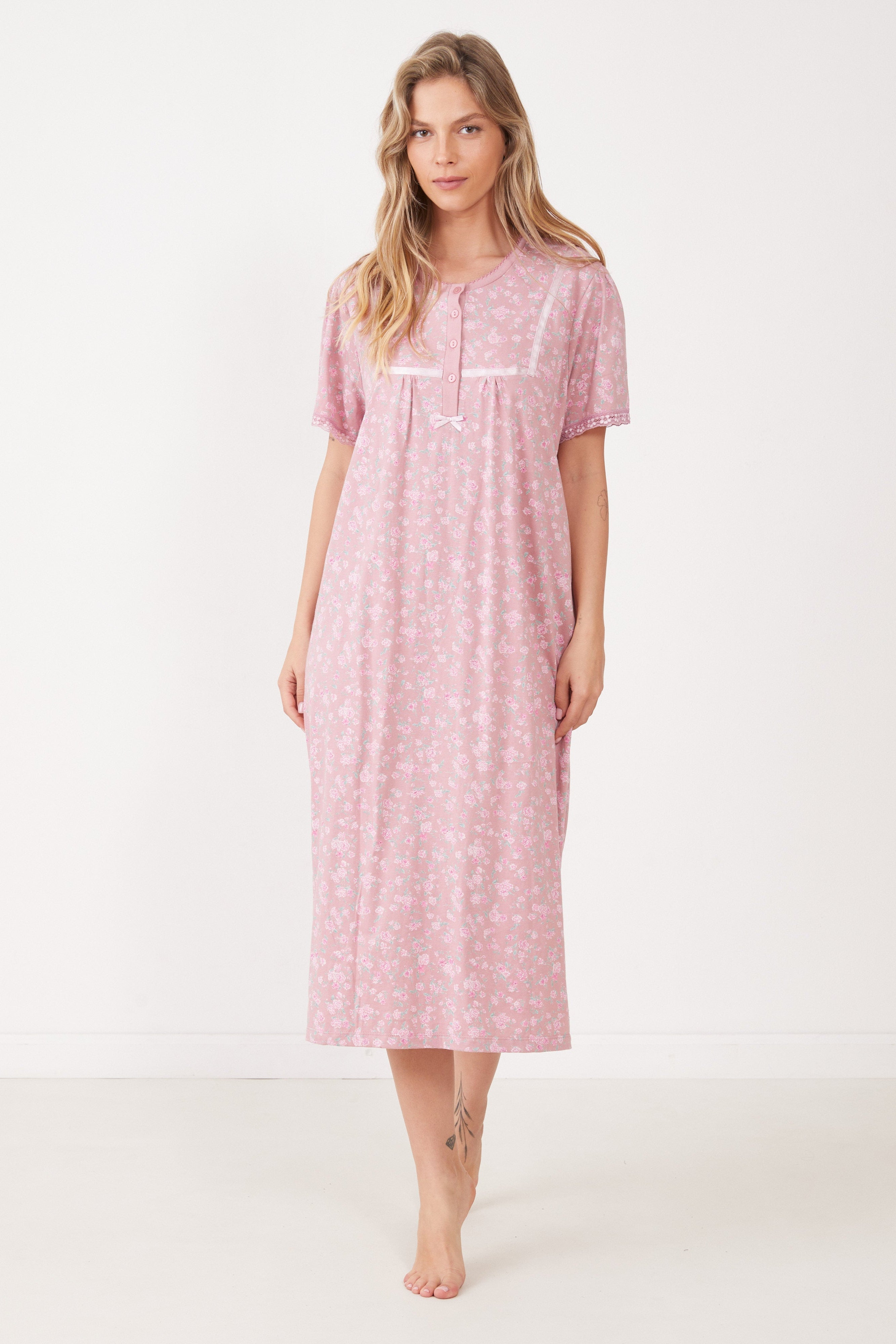 כותונת לילה שרוול קצר